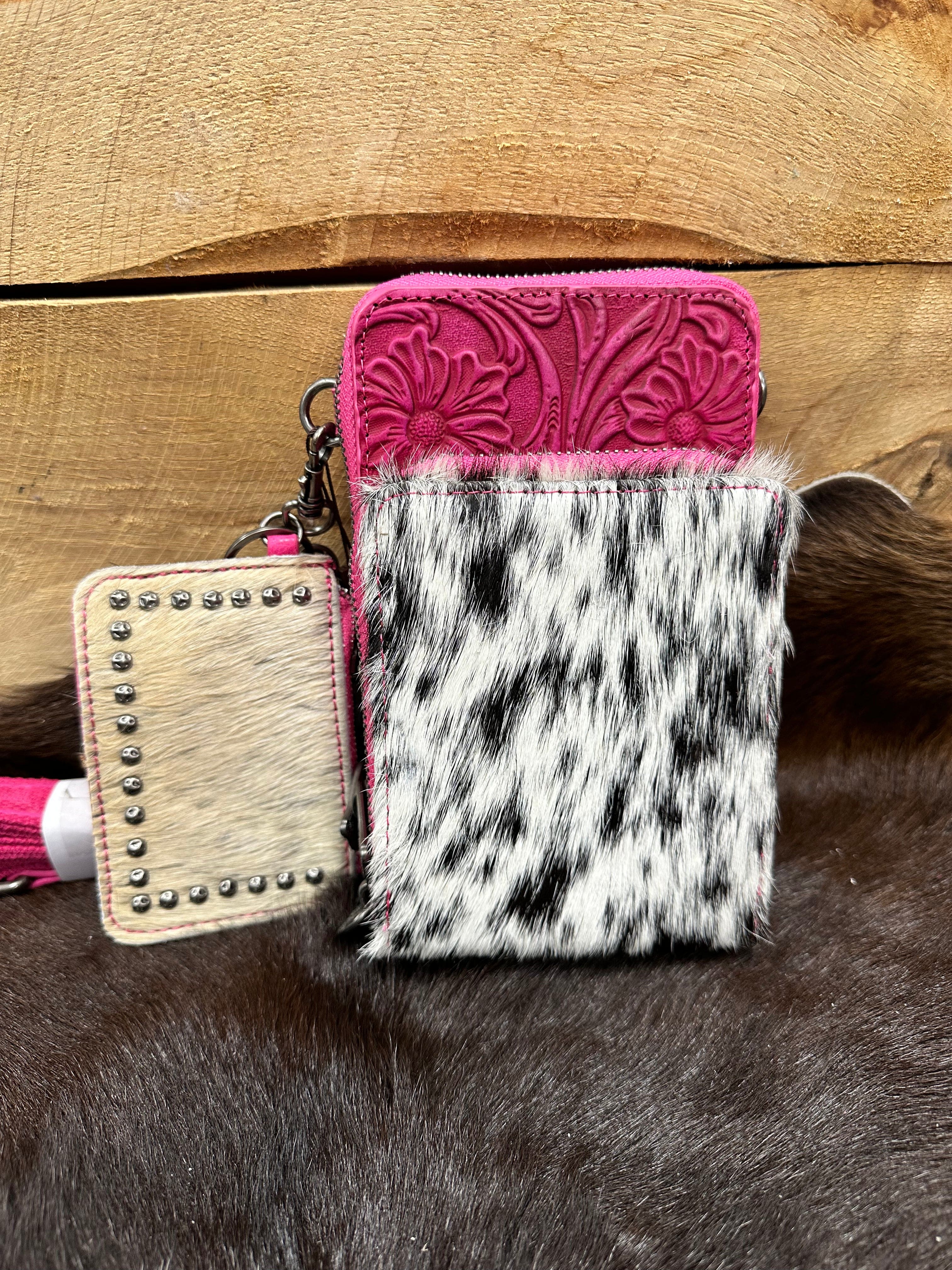 Genuine Hair-On Cowhide Phone Purse with Coin Pouch - Trinity Ranch Western Style Crossbody Bag for Women | Perfect for Concerts, Rodeos & Night Out
