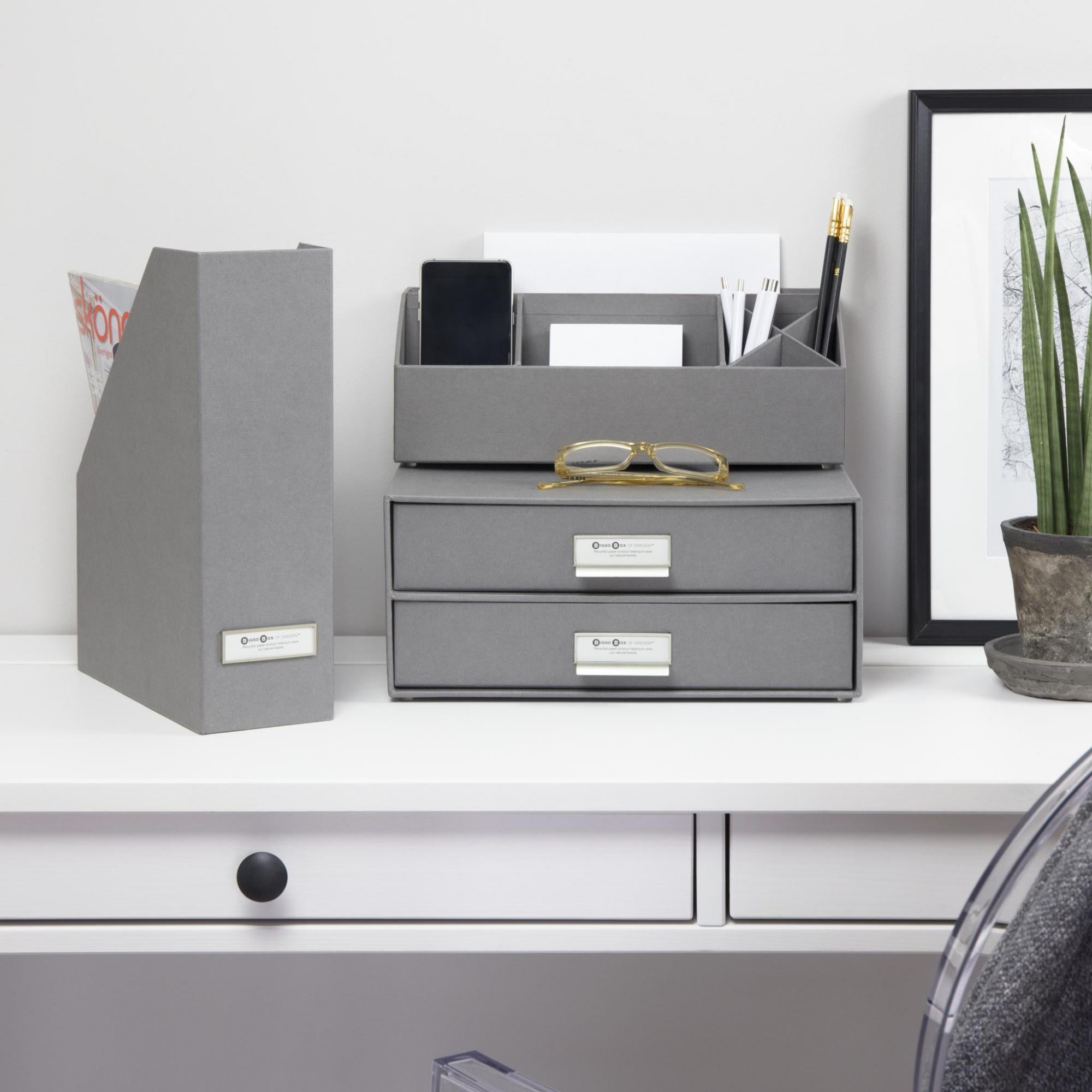 Birger 2-Drawer Nightstand with Storage - Modern Bedside Table for Bedroom, Living Room & Office - Compact Dresser with Smooth Gliding Drawers