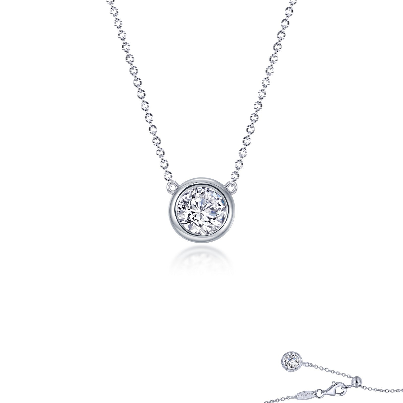 0.6 CTW Bezel Set Solitaire Diamond Necklace for Women - Elegant Minimalist Jewelry for Everyday Wear & Special Occasions