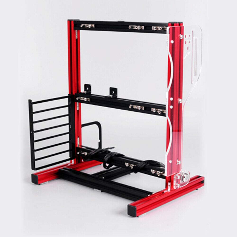 DIY Open Frame PC Test Bench - Vertical ATX/MATX/ITX (17x17cm) Motherboard Case for Air & Water Cooling, Overclocking & Heat Dissipation | Perfect for Gaming Rigs, Workstations & PC Builders (Red)