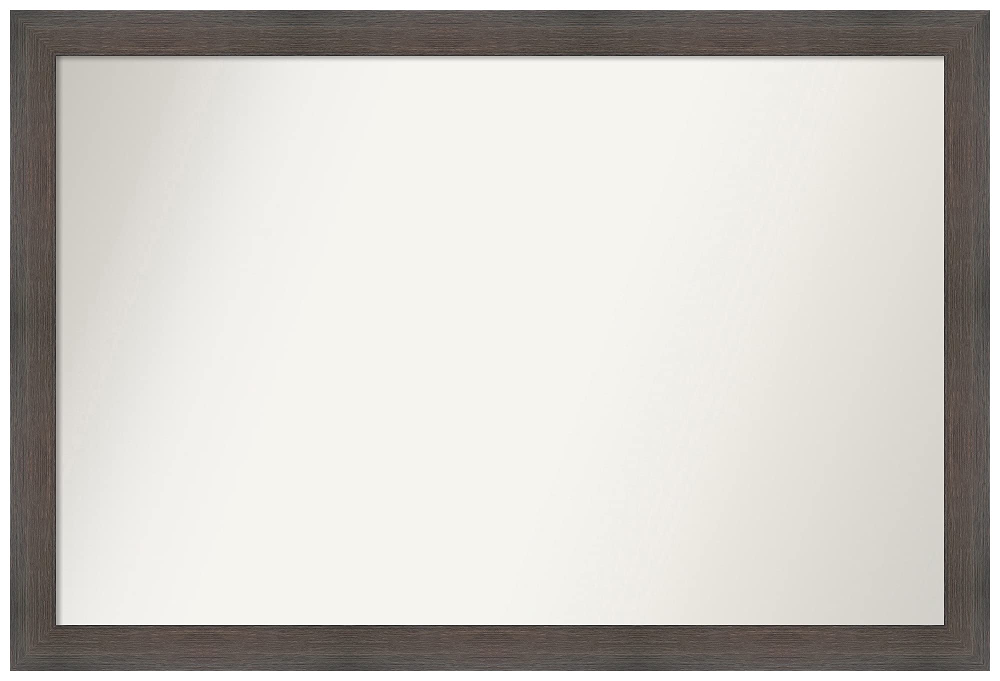 Amanti Art Custom Wall Mirror 25x37 Inches - Solid Hardwood Chocolate Brown Frame - Non-Beveled Edge - Bathroom, Bedroom, Entryway Decor - Available in Multiple Sizes