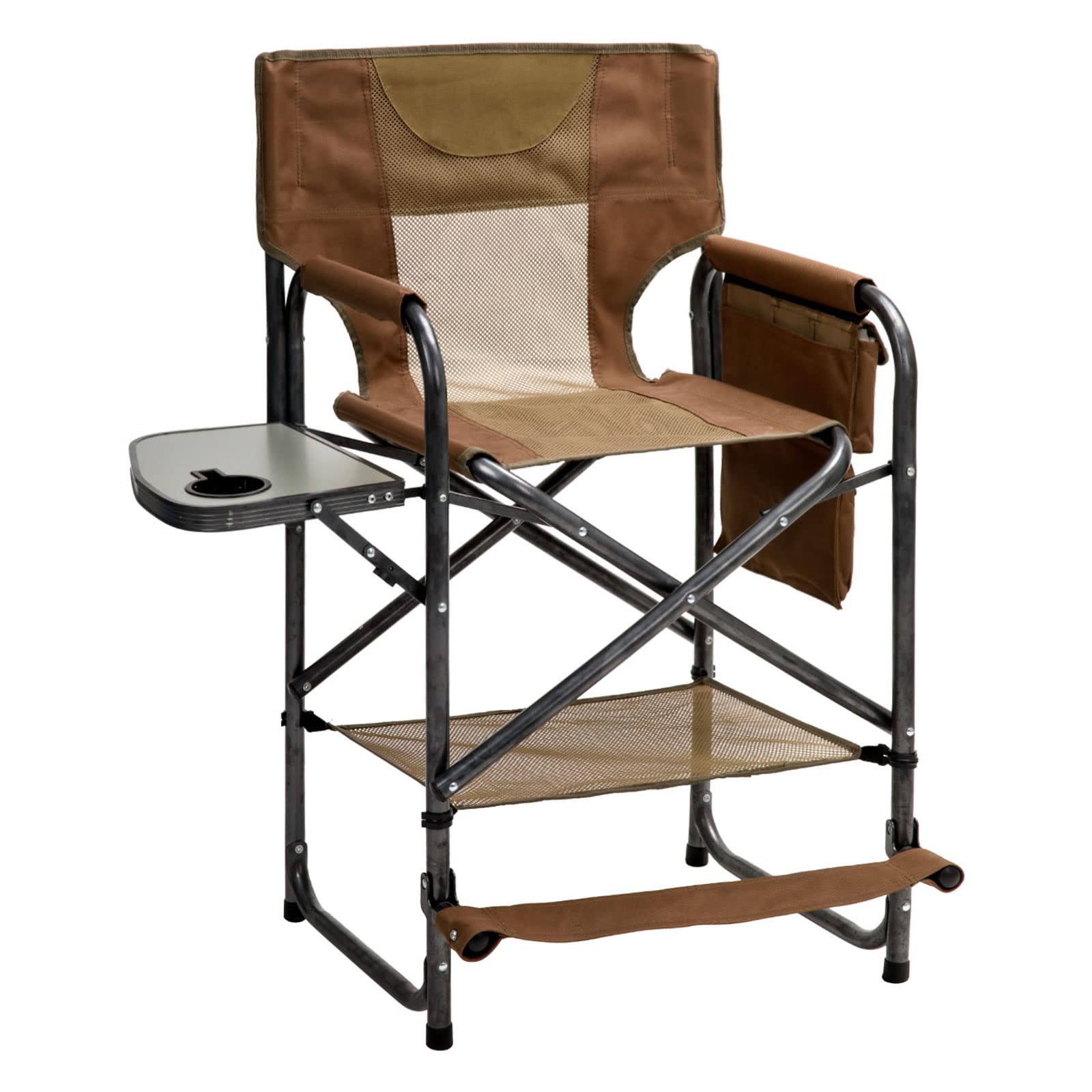 **SUNNYFEEL Heavy Duty Oversized Portable Folding Camping Chair with Side Table & Storage Pocket - Perfect for Beach, Fishing, Picnic, Lawn, Concert & Outdoor Adventures**    *(Use Cases: Ideal for camping trips, beach relaxation, fishing excursions, backyard BBQs, outdoor concerts, and picnics in the park.)*