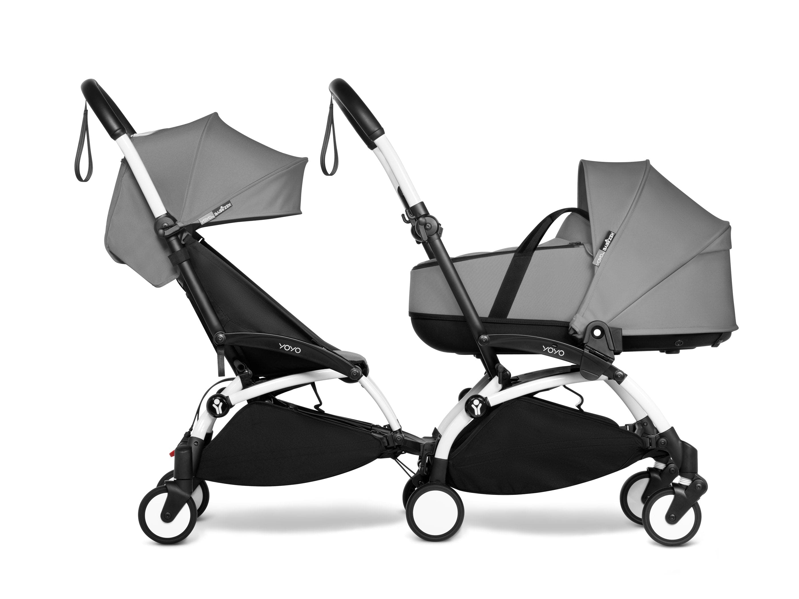 Stokke YOYO 3 Double Stroller with Bassinet & Toddler Seat - Lightweight Compact Travel Stroller for Twins or Siblings (Ages 0-4) | Perfect for City Walks, Air Travel & Everyday Use