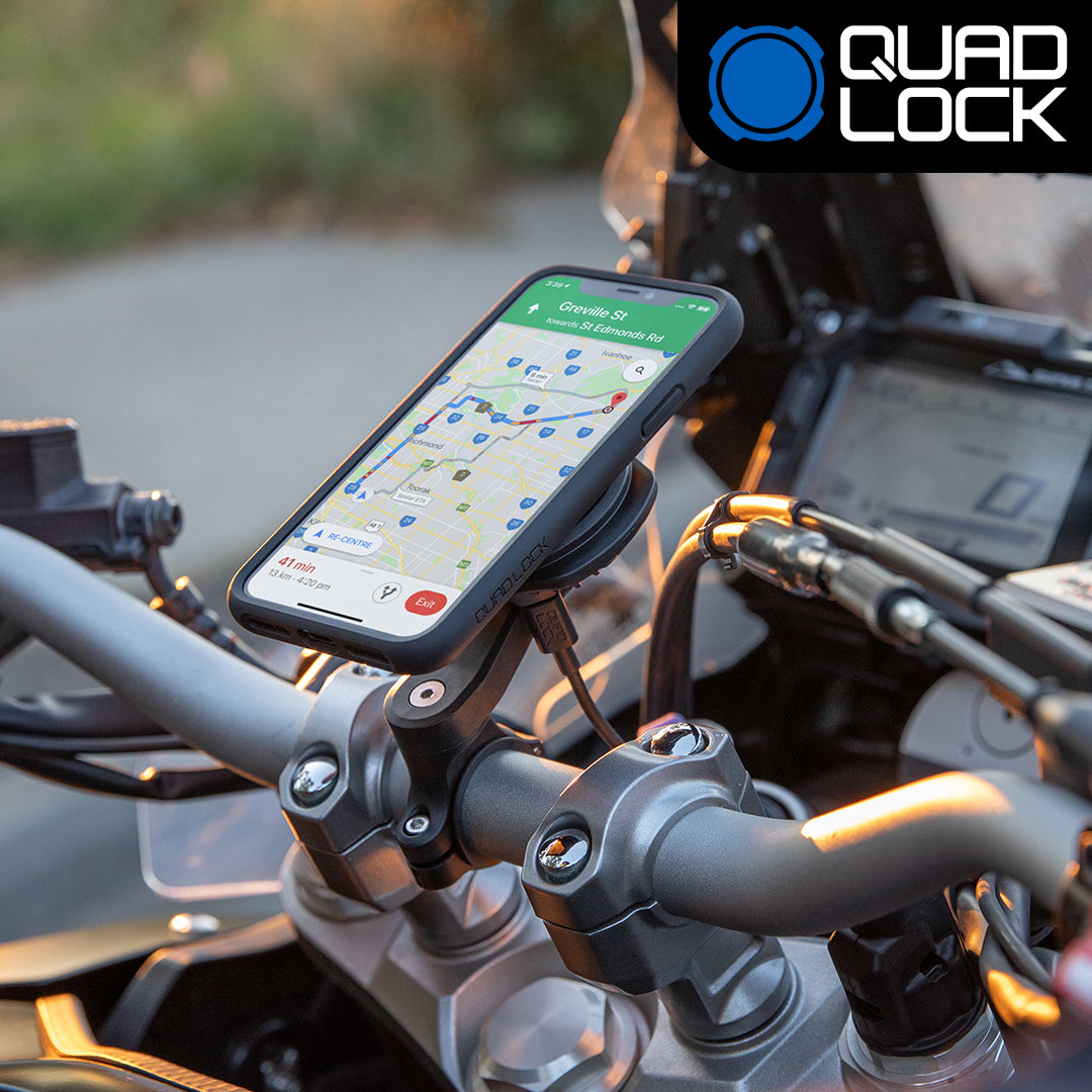 Wireless Charging Phone Mount for Motorcycles - Fast Qi Charger for iPhone & Android - Perfect for Commuting, Touring & Adventure Riding