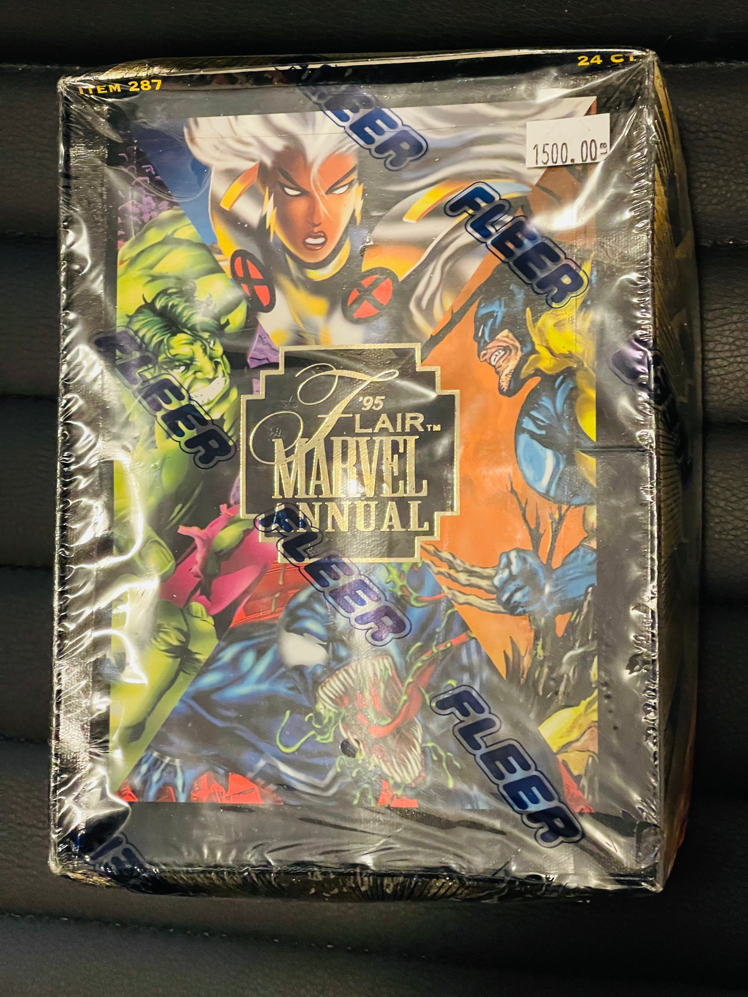 1995 Flair Marvel Annual Rare Factory Sealed Trading Card Box - Collectible Vintage Comic Cards for Display & Investment
