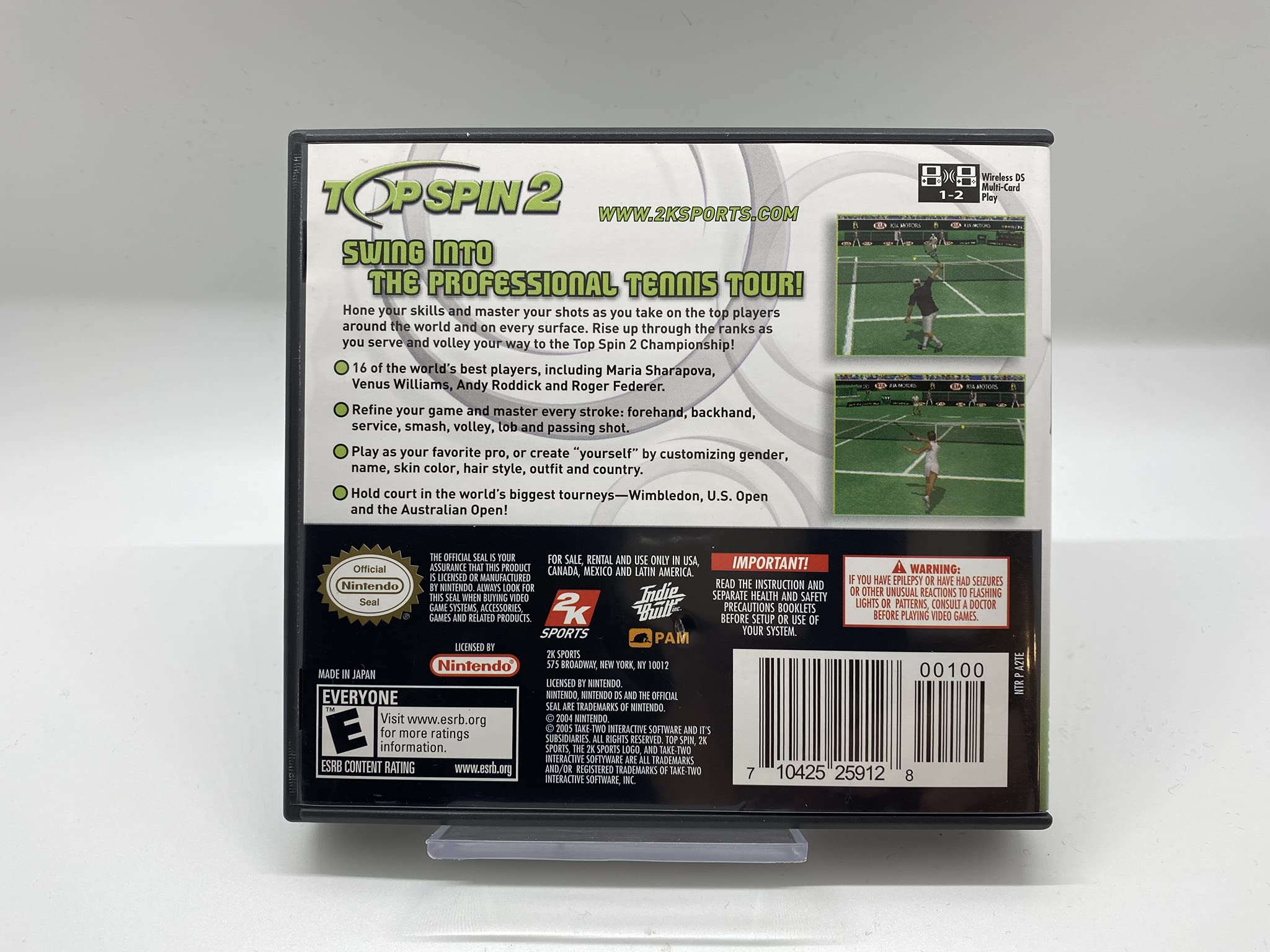 Top Spin 2 for Nintendo DS - Tennis Video Game | Realistic Sports Simulation | Perfect for Competitive Play & Family Fun