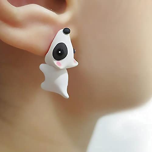 3D Cute Animal Bite Earrings - Handmade Polymer Clay Cartoon Stud Earrings for Women & Girls | Fashion Jewelry Gift for Birthday, Party & Daily Wear