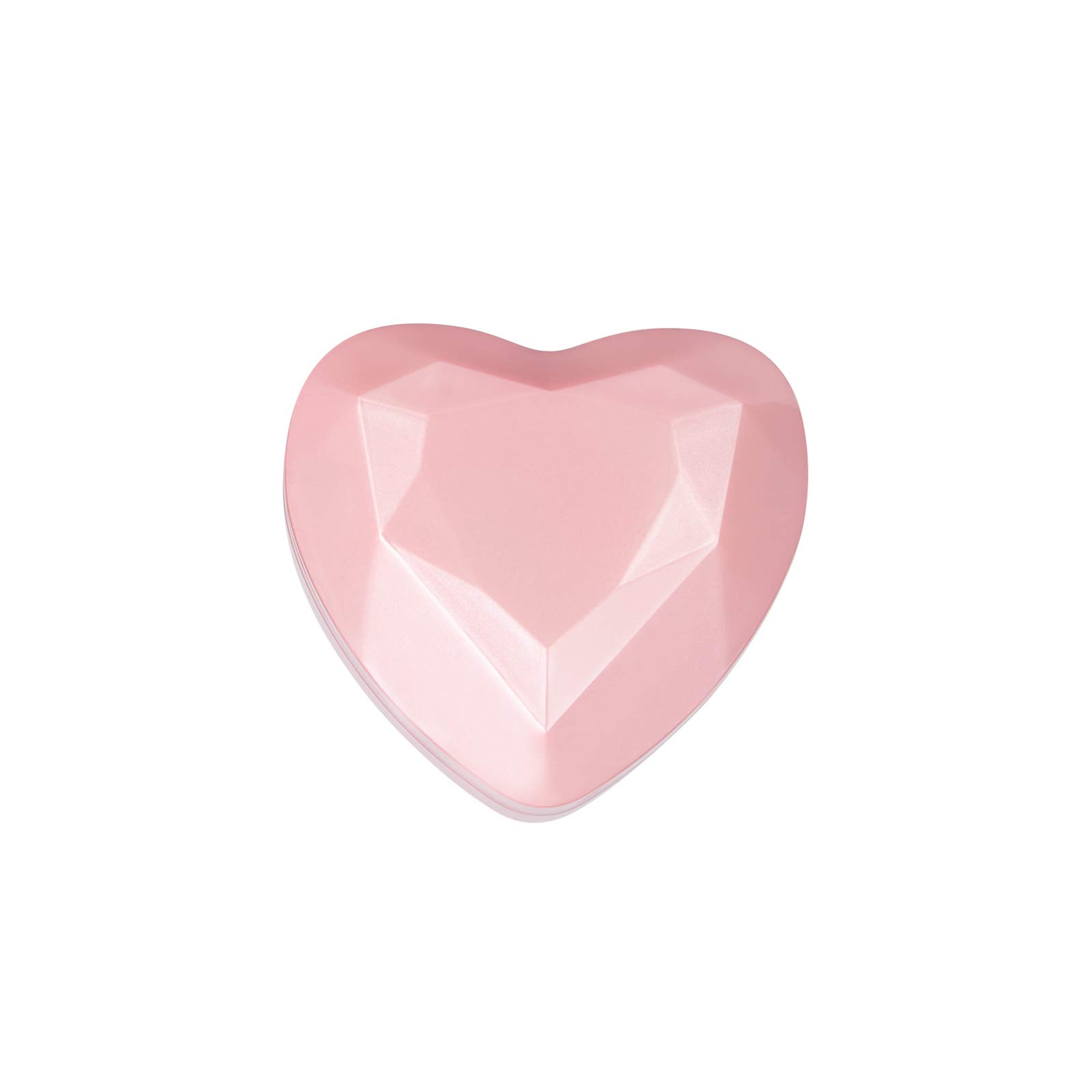 Heart Shaped LED Jewelry Gift Box - Velvet Ring & Earrings Display Case with Light for Wedding, Engagement, Proposal, Birthday & Anniversary Gifts - Perfect for Romantic Surprises & Special Occasions (Pink)