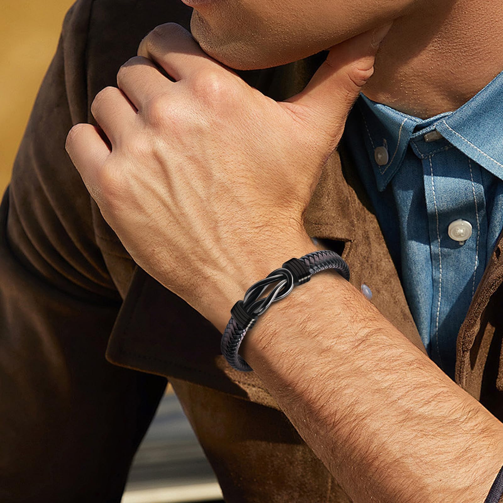 Men's Bracelet Gift for Husband - Romantic Anniversary & Valentine's Present for Him