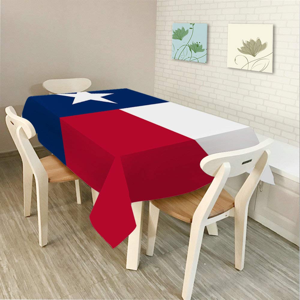 Texas Flag Tablecloth 52x70 Inches - Decorative Rectangle Lone Star State Table Cover for Dining, BBQ, Picnic, Coffee Table - Perfect for Texas-Themed Parties, Outdoor Gatherings & Home Decor