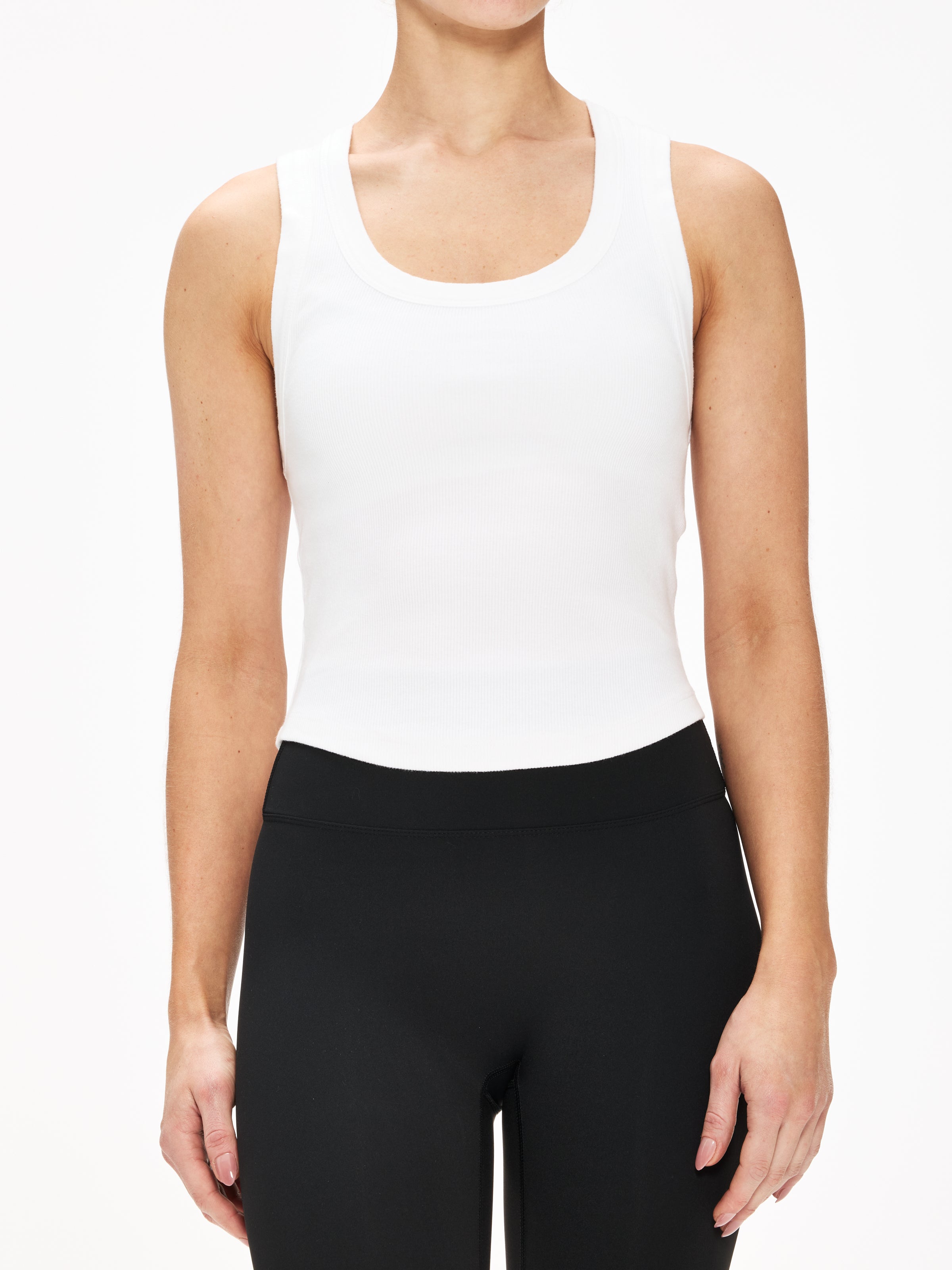 Lspace Ash Tank Top for Women - Soft & Comfortable White Stretch Fabric - Perfect for Yoga, Gym, and Summer Outfits