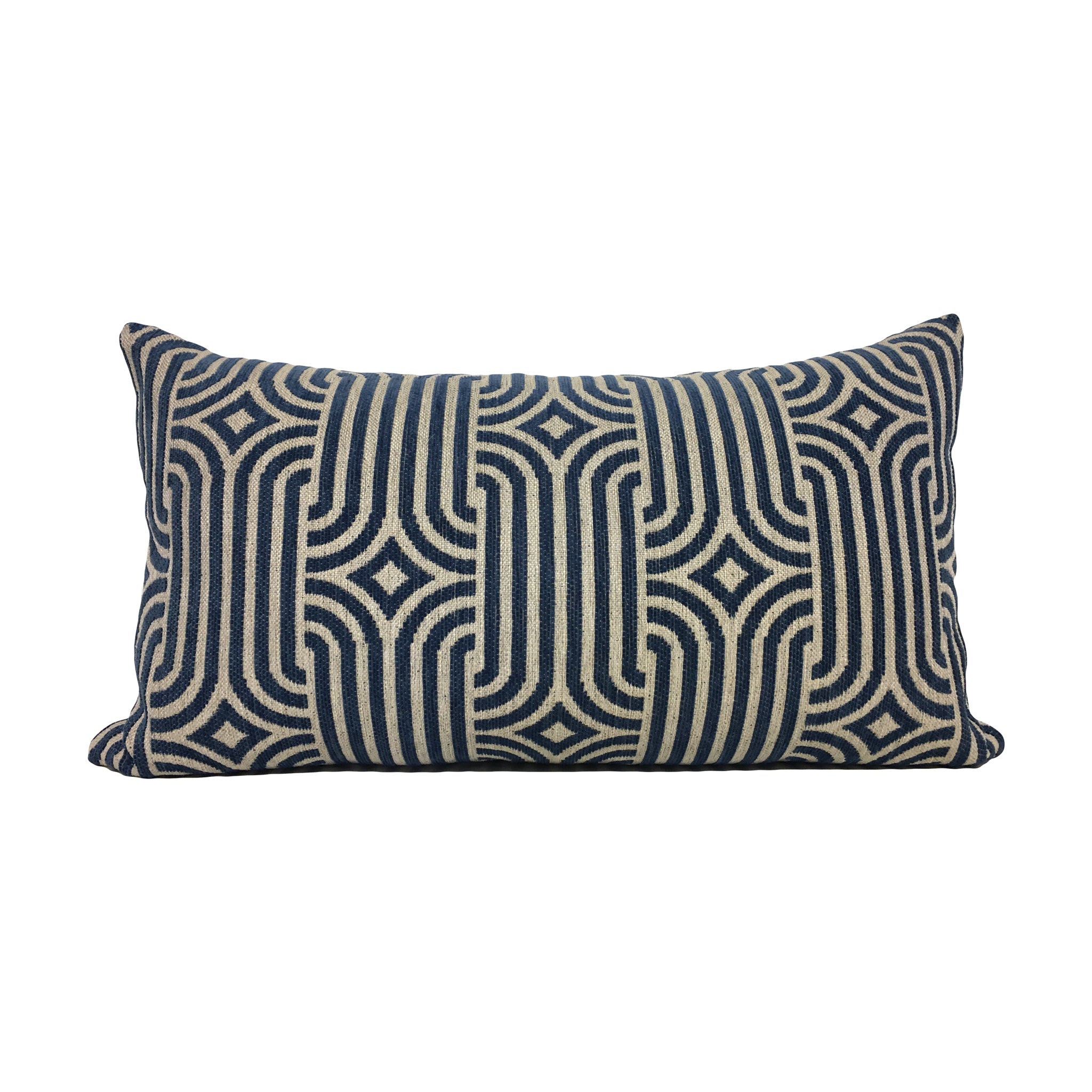 Premium Blue Lumbar Pillow 12x22 Inches - Supportive & Comfortable Back Cushion for Office Chair, Sofa, Car Seat, and Bed - Orthopedic Relief for Lower Back Pain