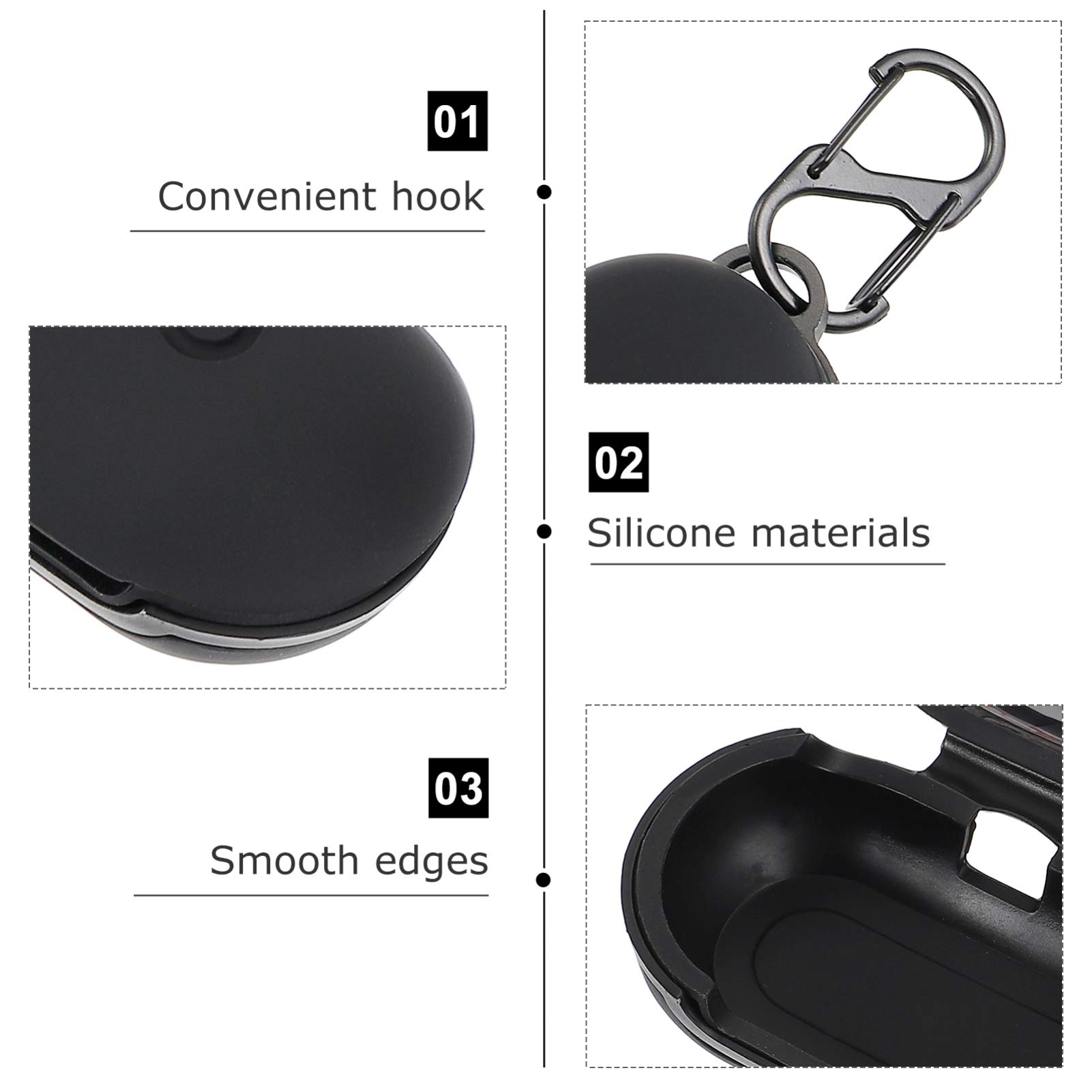 Premium 2-Pack Silicone Headphone Storage Case - Protective Cover for Over-Ear Headphones - Travel, Gym & Home Organization Accessory
