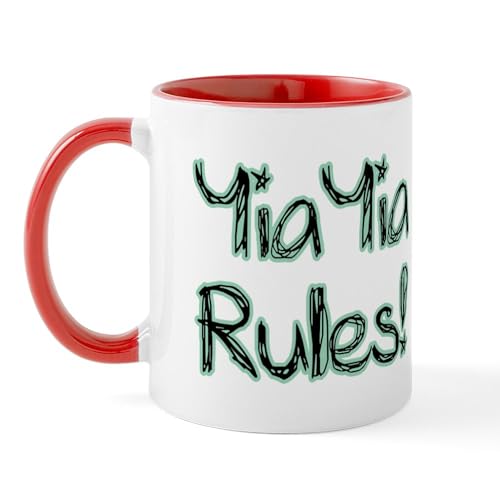 White/Red Inside - Yiayia Rules! Mug