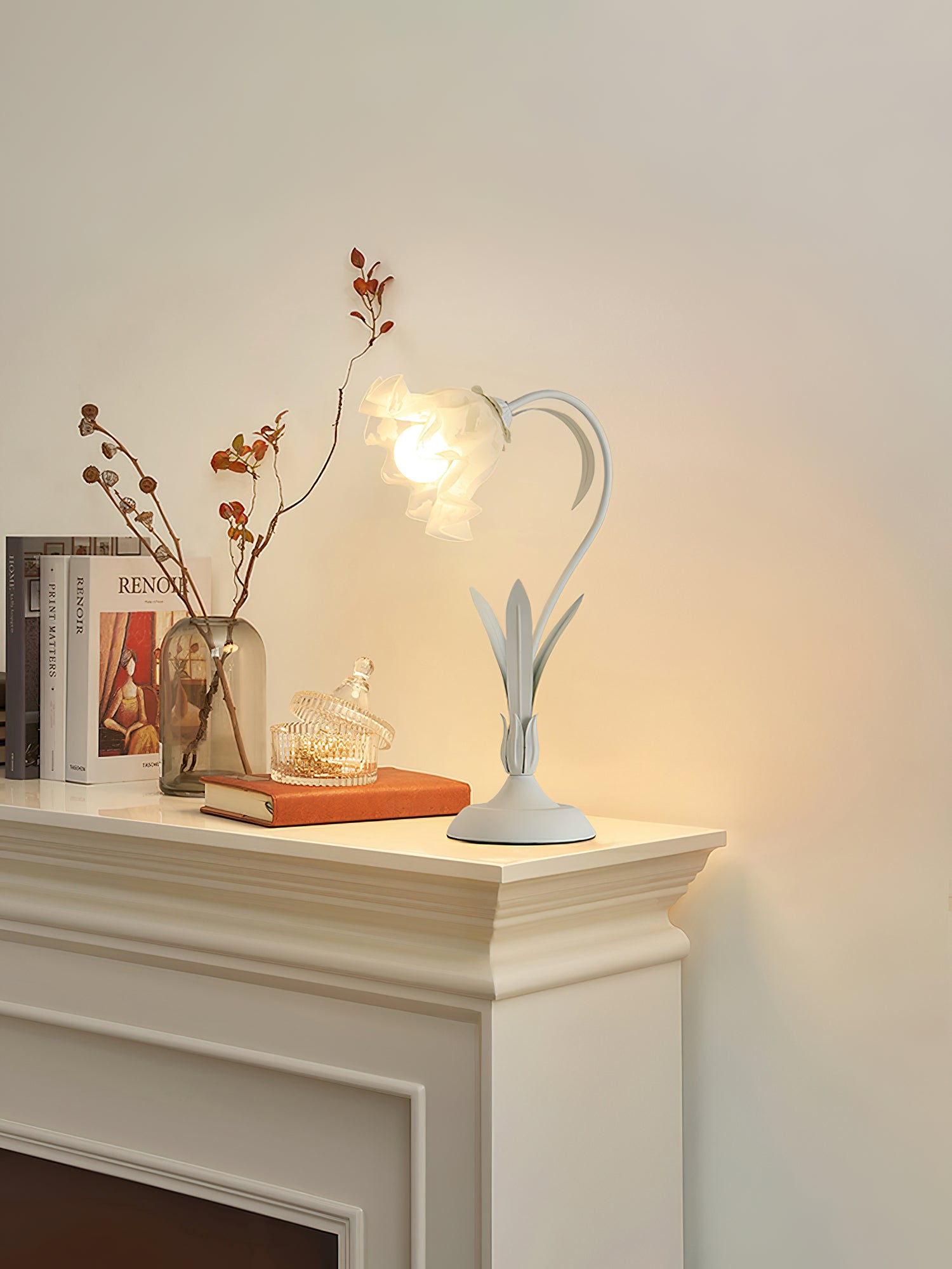 Elegant Flowers Atmosphere Table Lamp - Romantic Mood Lighting for Bedroom, Living Room & Home Decor