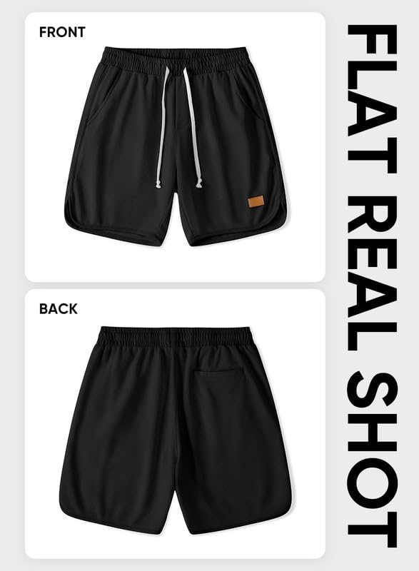 **JMIERR Men's Athletic Shorts - Elastic Waist with Drawstring, Stretch Waffle Fabric for Running, Gym, Workout & Beach - Comfortable Casual Sweat Shorts for Sports & Outdoor Activities**
