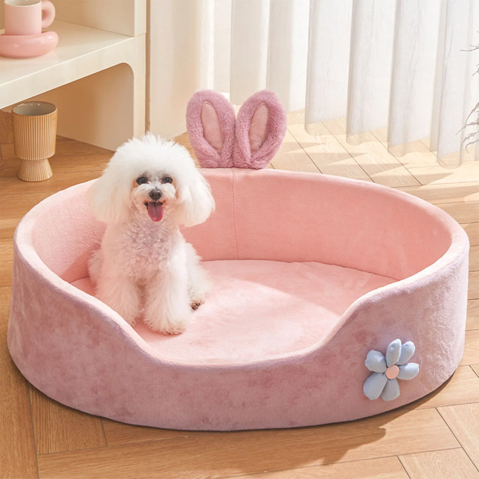 Washable Soft Pet Bed for Dogs & Cats - Comfortable Plush Dog Bed & Cozy Cat Bed for Indoor Use, Crate, or Kennel - Machine Washable & Durable Pet Sleeping Mat