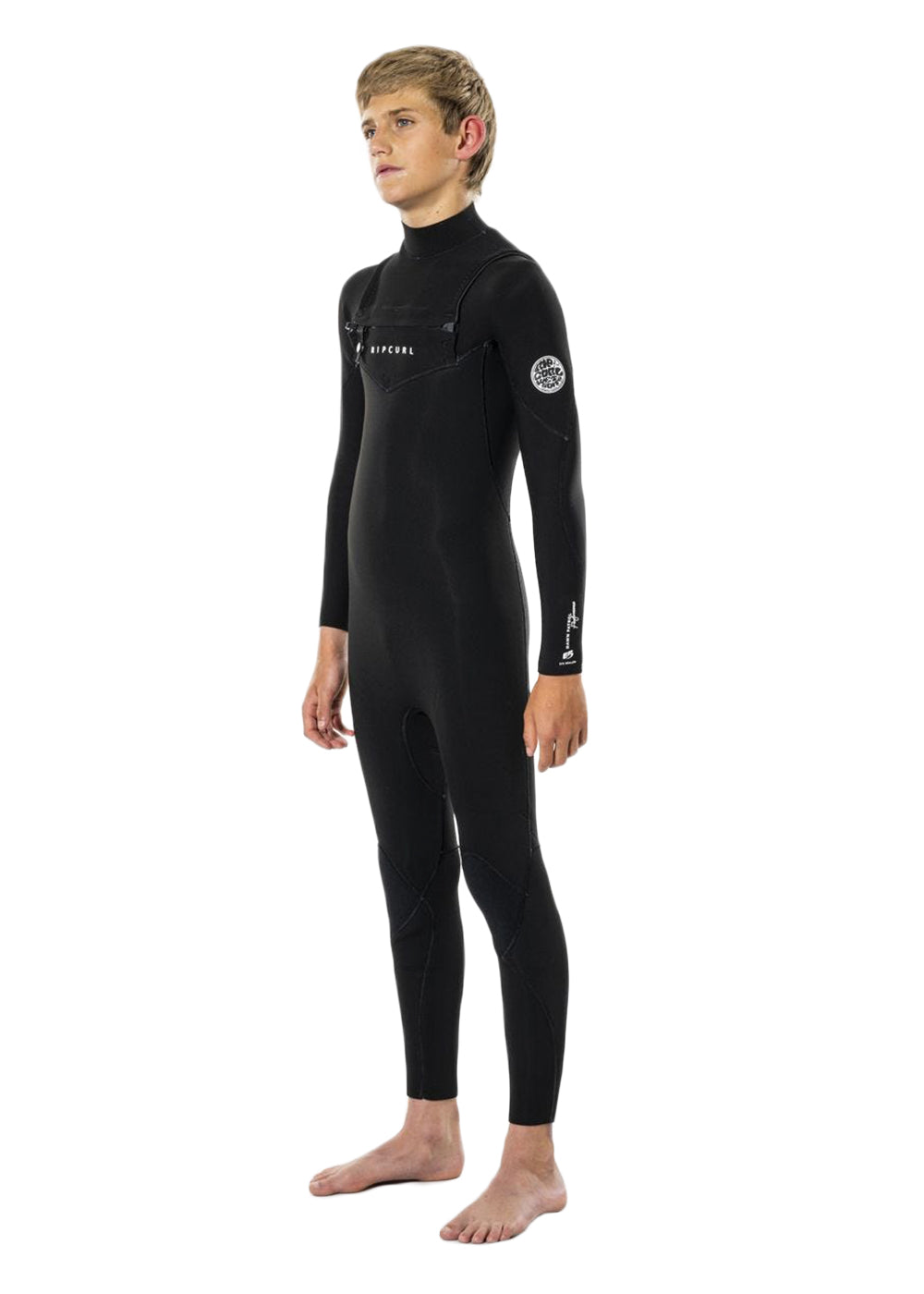 Rip Curl Youth Dawn Patrol 3/2mm Chest Zip Steamer Wetsuit for Kids - Warm & Flexible Neoprene Surfing Suit for Cold Water - Perfect for Surfing, Diving & Water Sports