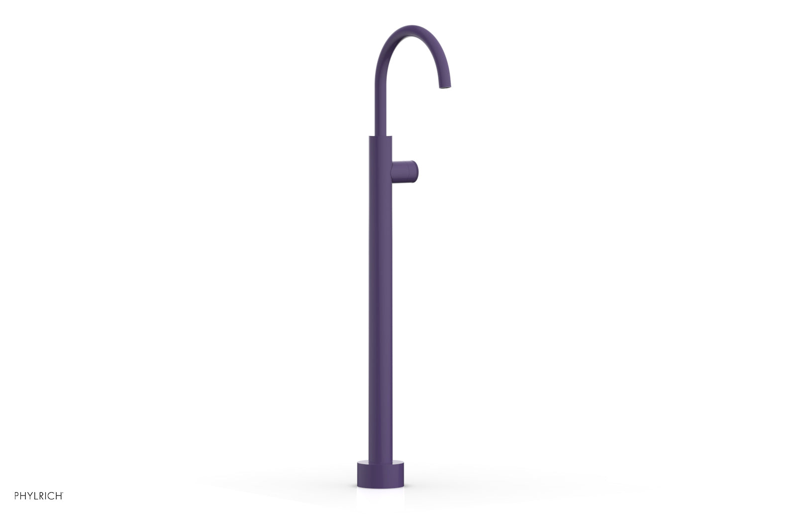 BASIC II Tall Floor Mount Tub Filler with Knurled Handle - Model 2304402 | Modern Bathroom Faucet for Freestanding Tubs & Luxury Spa Experience