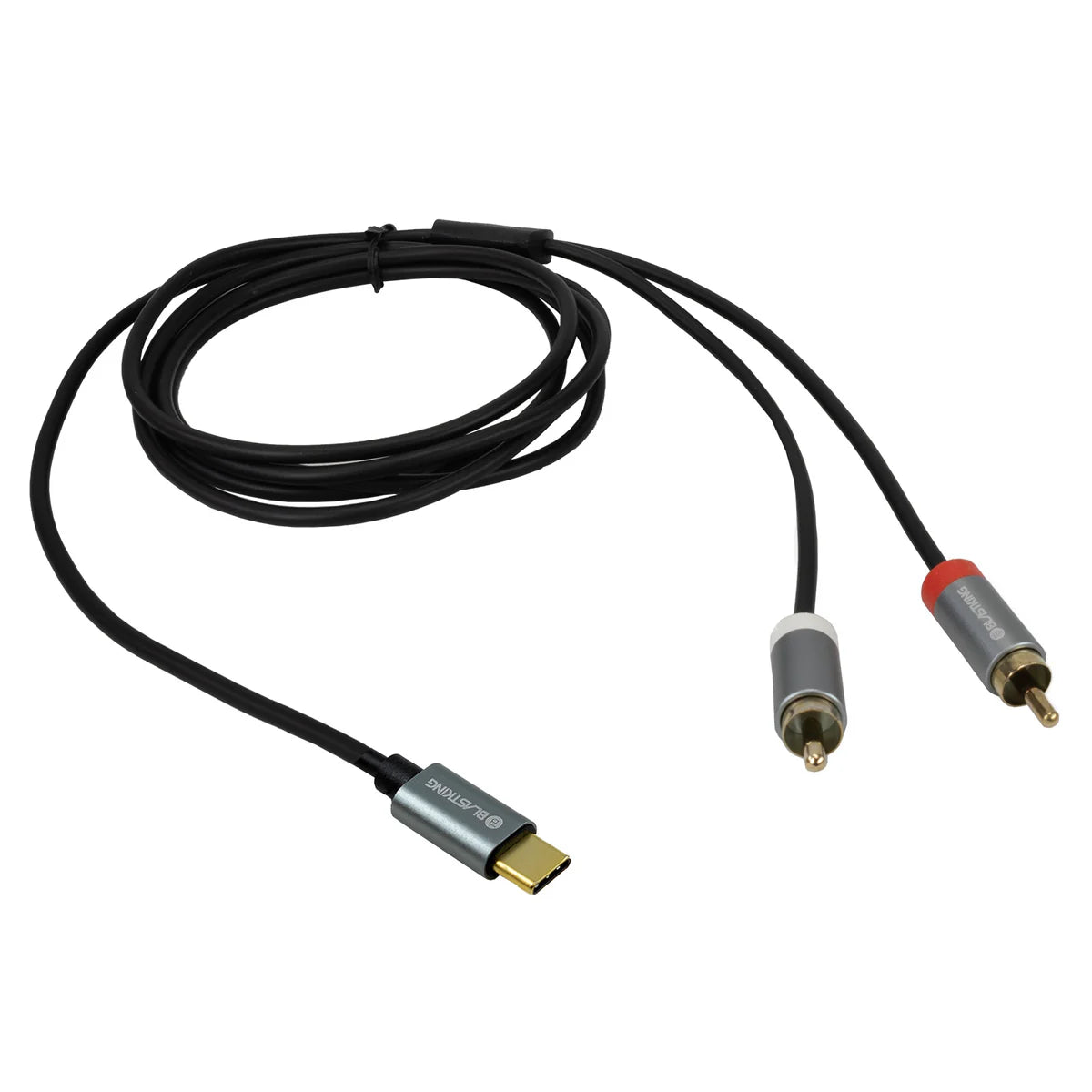 Blastking C2RTC 6ft USB C to Dual RCA Male Audio Cable - 1.82m High-Quality Stereo Audio Adapter for Home Theater, Car Audio & DJ Equipment - Perfect for Connecting Smartphones, Laptops to Speakers & Amplifiers