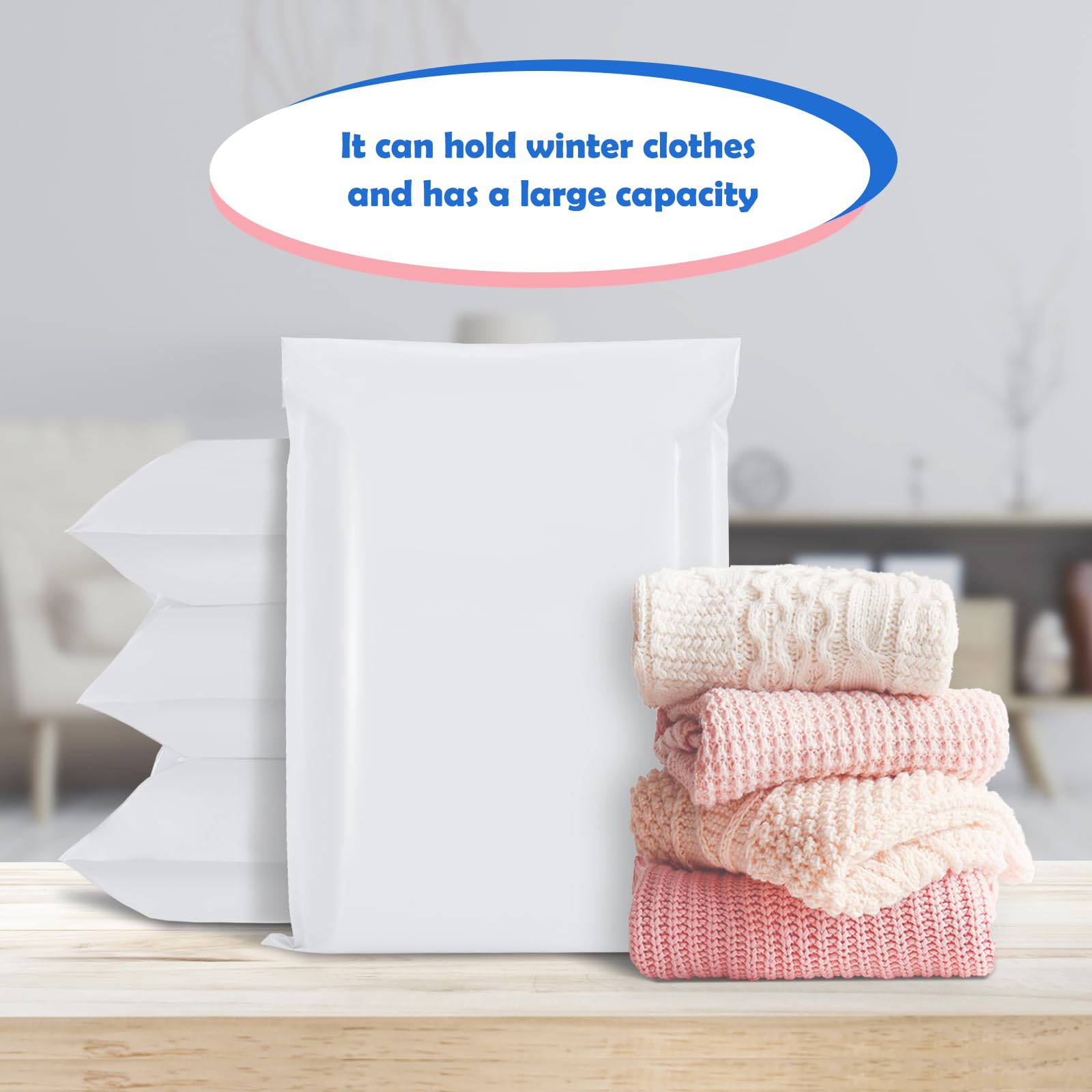 GSSUSA 100PCS Large Poly Mailers 19x24 Inches - Heavy Duty Waterproof Shipping Bags with Strong Adhesive | Tear-Resistant Mailing Envelopes for Clothing & Small Business | Perfect for Ecommerce, Amazon FBA & Online Store Shipments