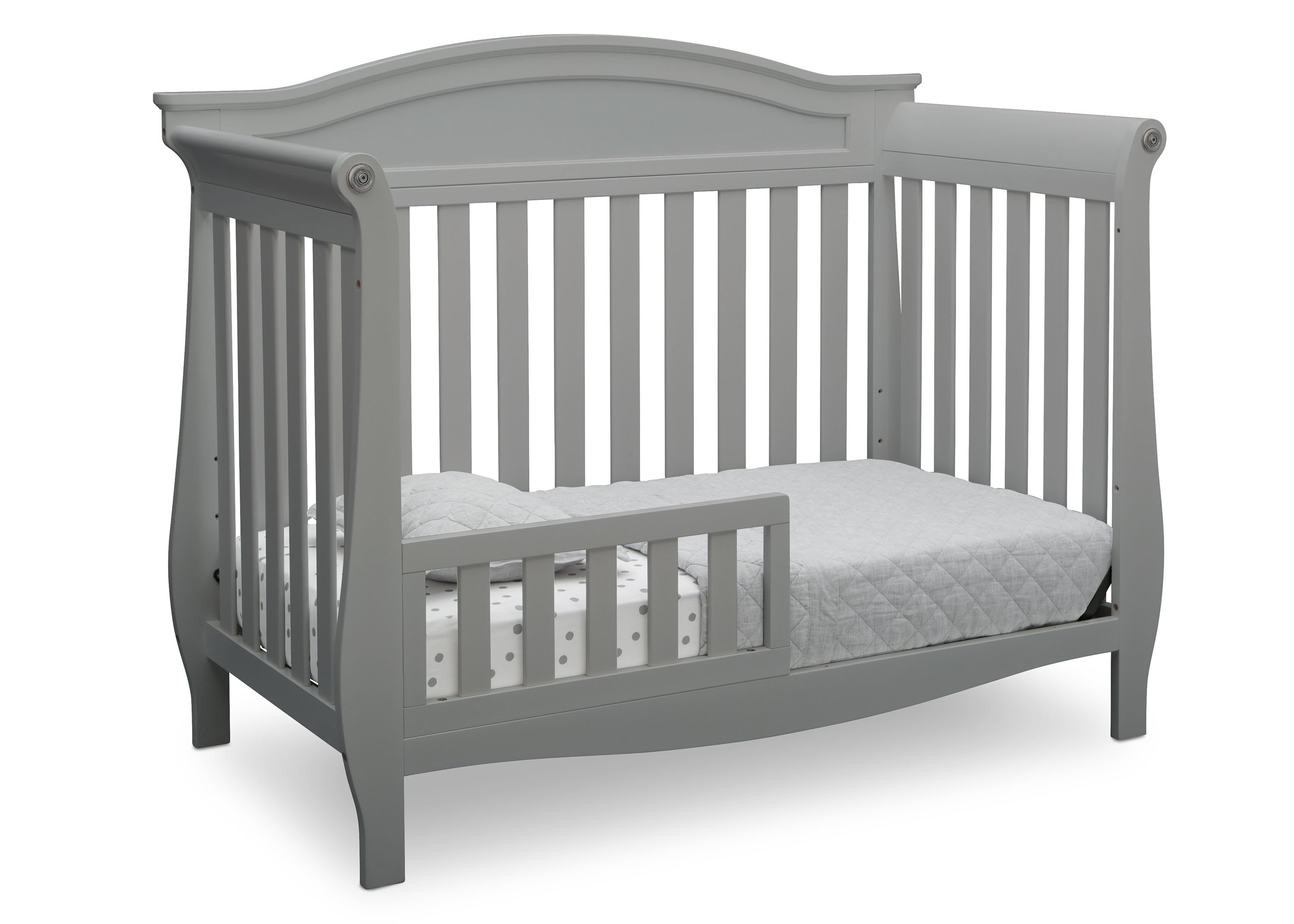 Lancaster 4-in-1 Convertible Baby Crib - White Nursery Furniture for Newborn to Toddler | Perfect for Modern Nursery, Bedroom & Daycare Use