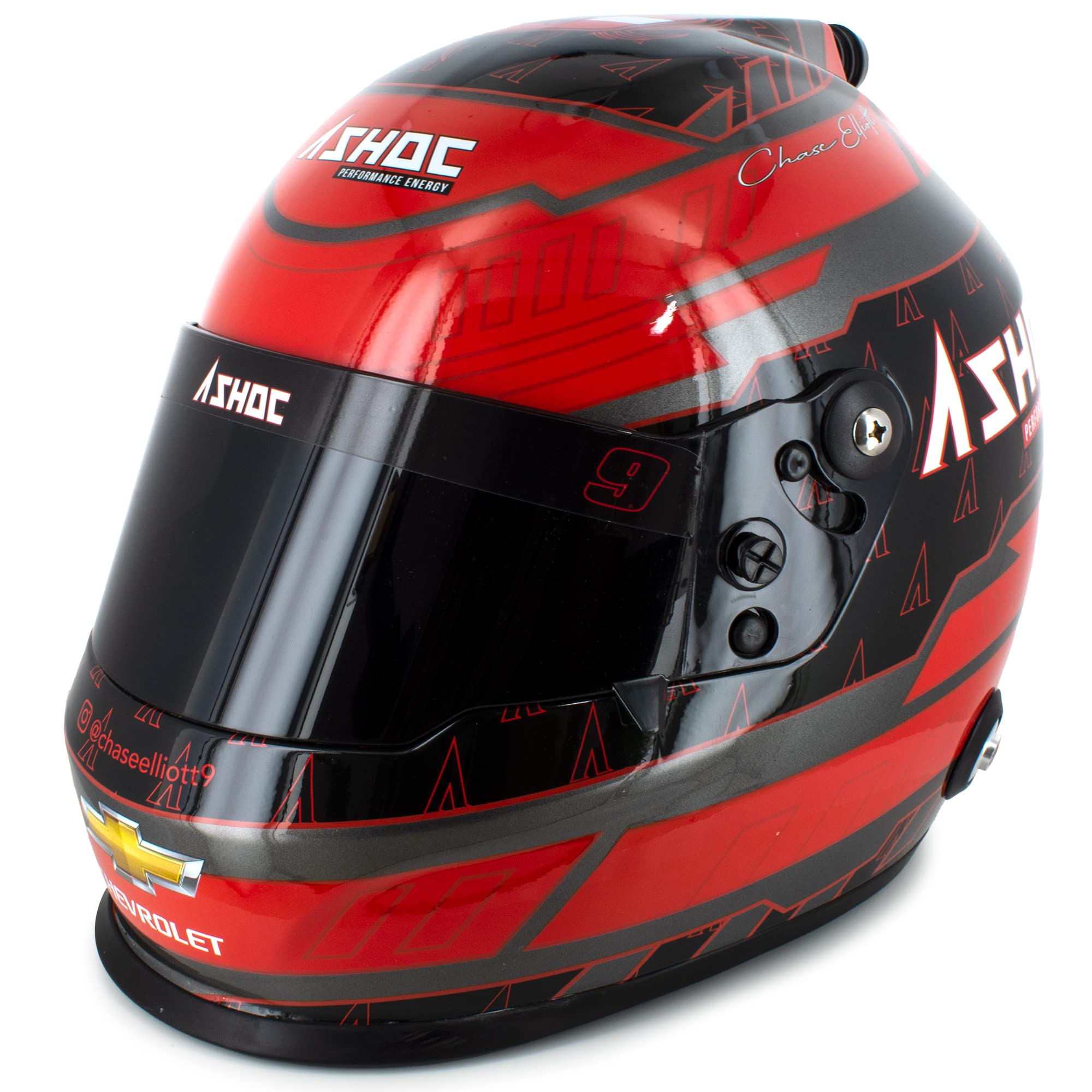 BrandArt Chase Elliott Full Size ASHOC Collectible Replica Helmet - NASCAR Racing Memorabilia for Fans & Collectors - Perfect for Display, Gifts, and Racing Enthusiasts