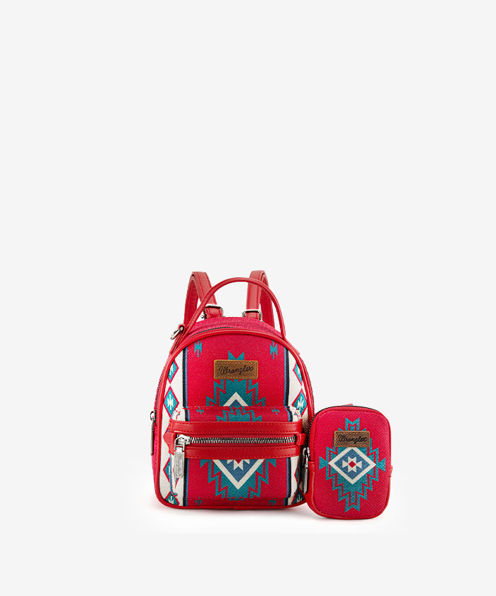Wrangler Aztec Navajo Print Concealed Carry Backpack for Men & Women - Stylish Tactical Daypack for Hiking, Travel & Everyday Use