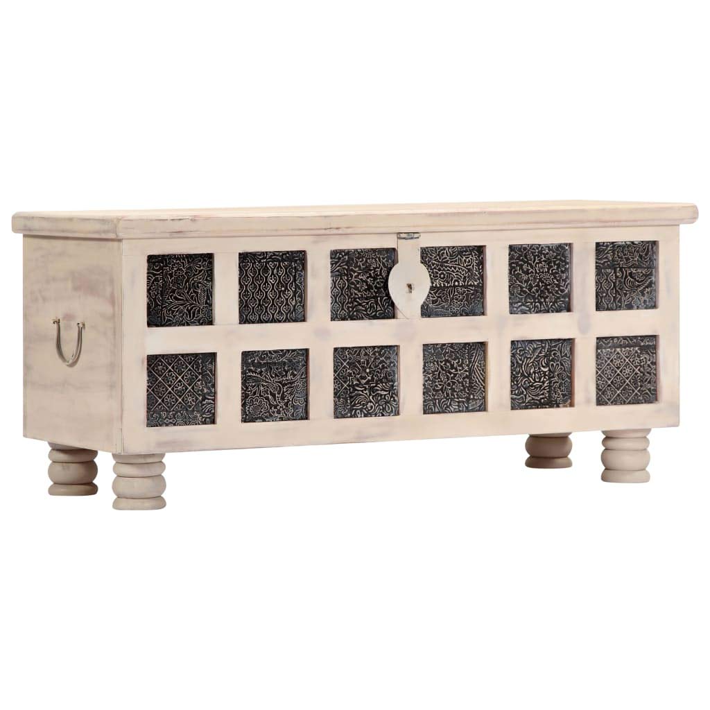 Acacia Wood Storage Box with Hinged Lid - 43.3x15.7x17.7 Inch Jewelry Organizer, Keepsake & Trinket Chest for Home Decor - Fast Shipping | Perfect for Bedroom Closet, Living Room & Office Organization