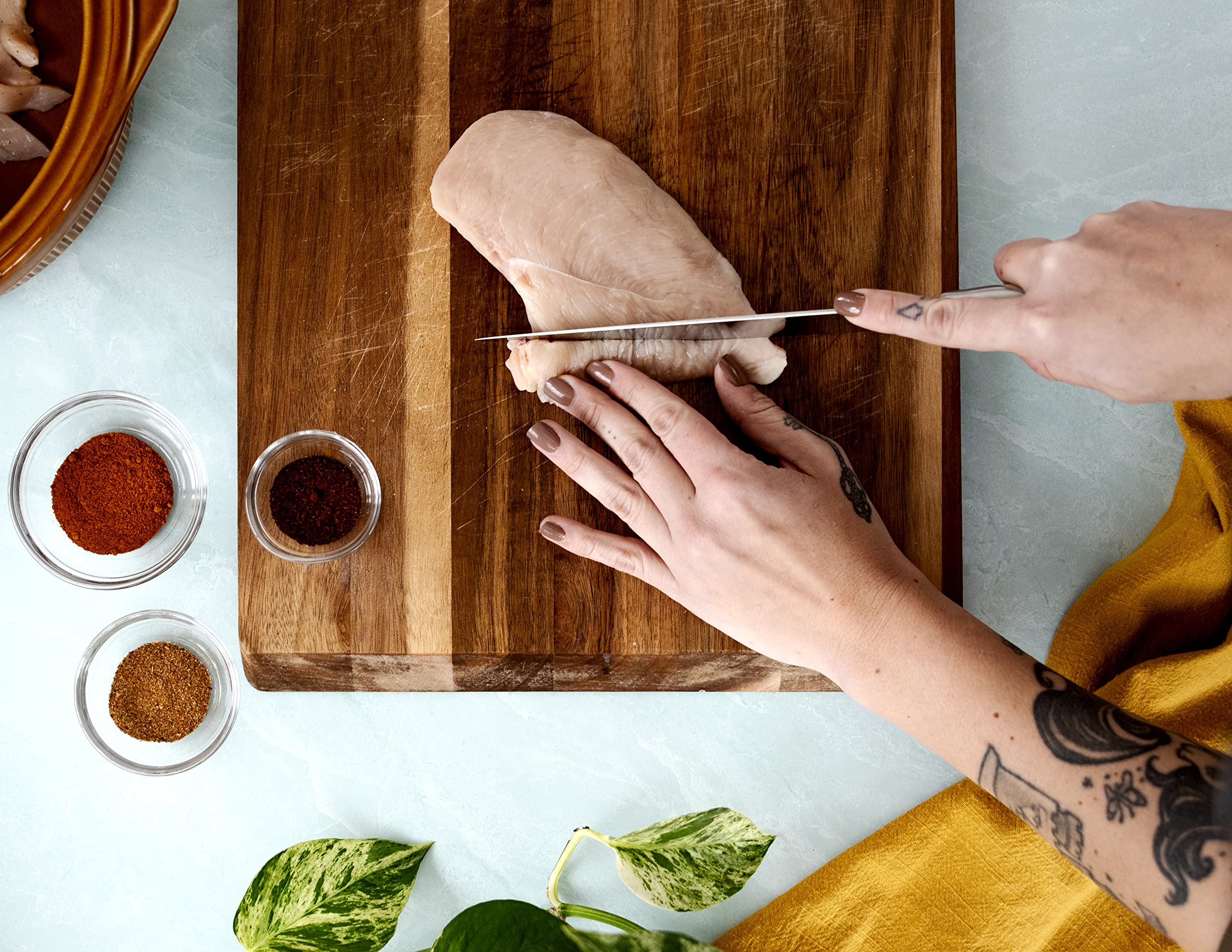 Premium 3-Piece Kitchen Knife Set - Ultra Sharp Forged High Carbon Stainless Steel Blades with 8