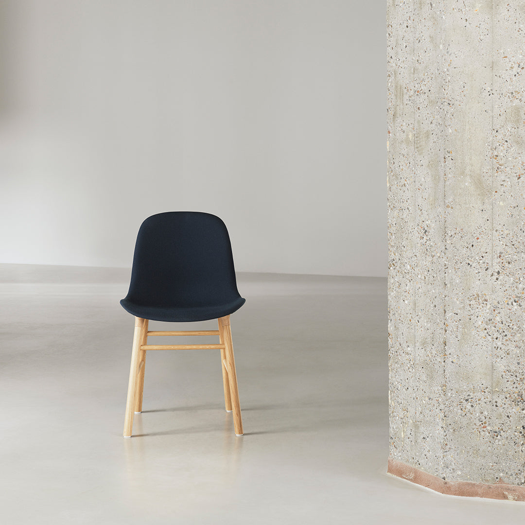 Modern Form Chair with Sturdy Wooden Legs - Perfect for Dining Room, Office, or Living Room Decor