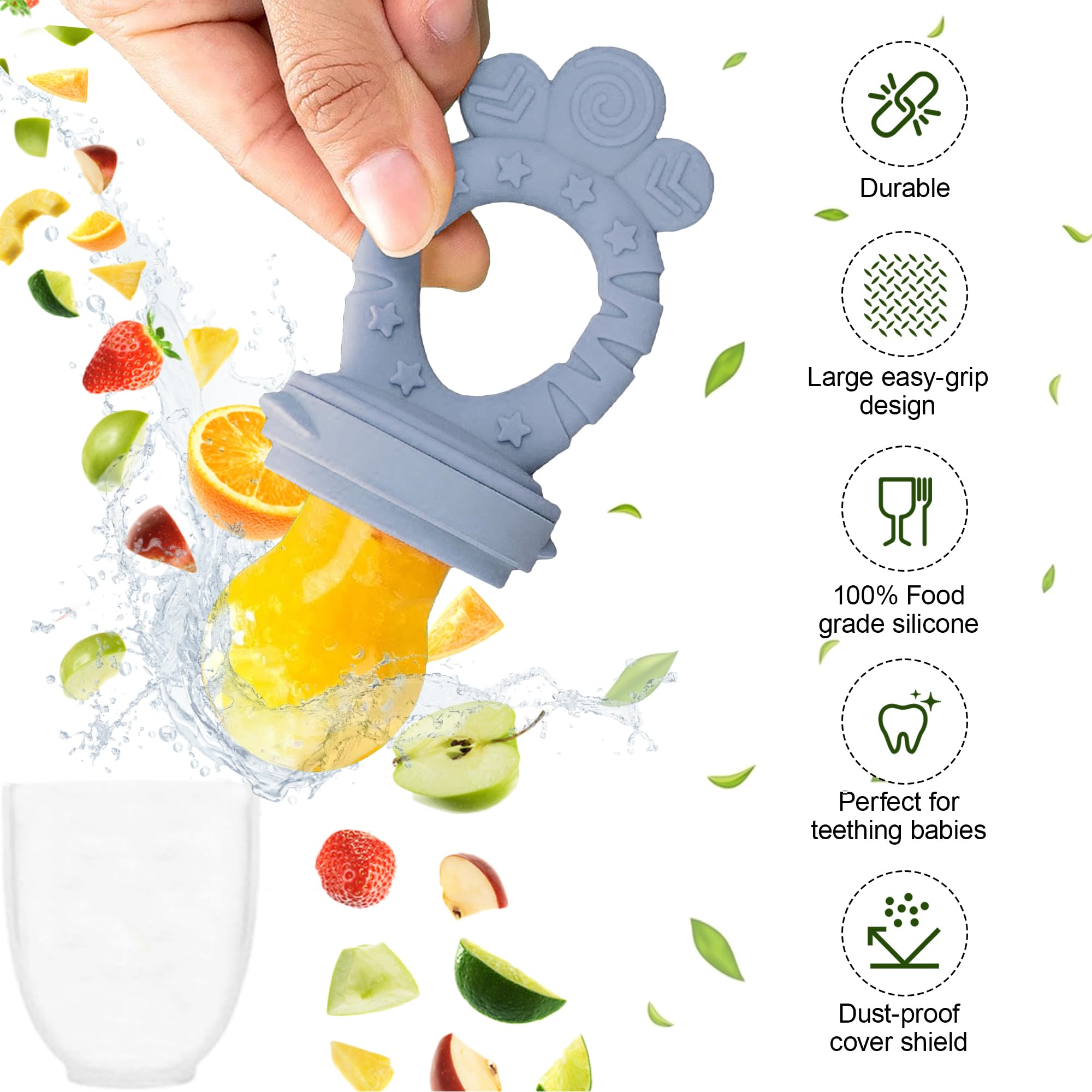 LimOr BPA-Free Silicone Baby Feeding Set - Complete Toddler Eating Essentials for Baby Led Weaning (6-12 Months, Gray) - Perfect for Independent Mealtime & Mess-Free Learning