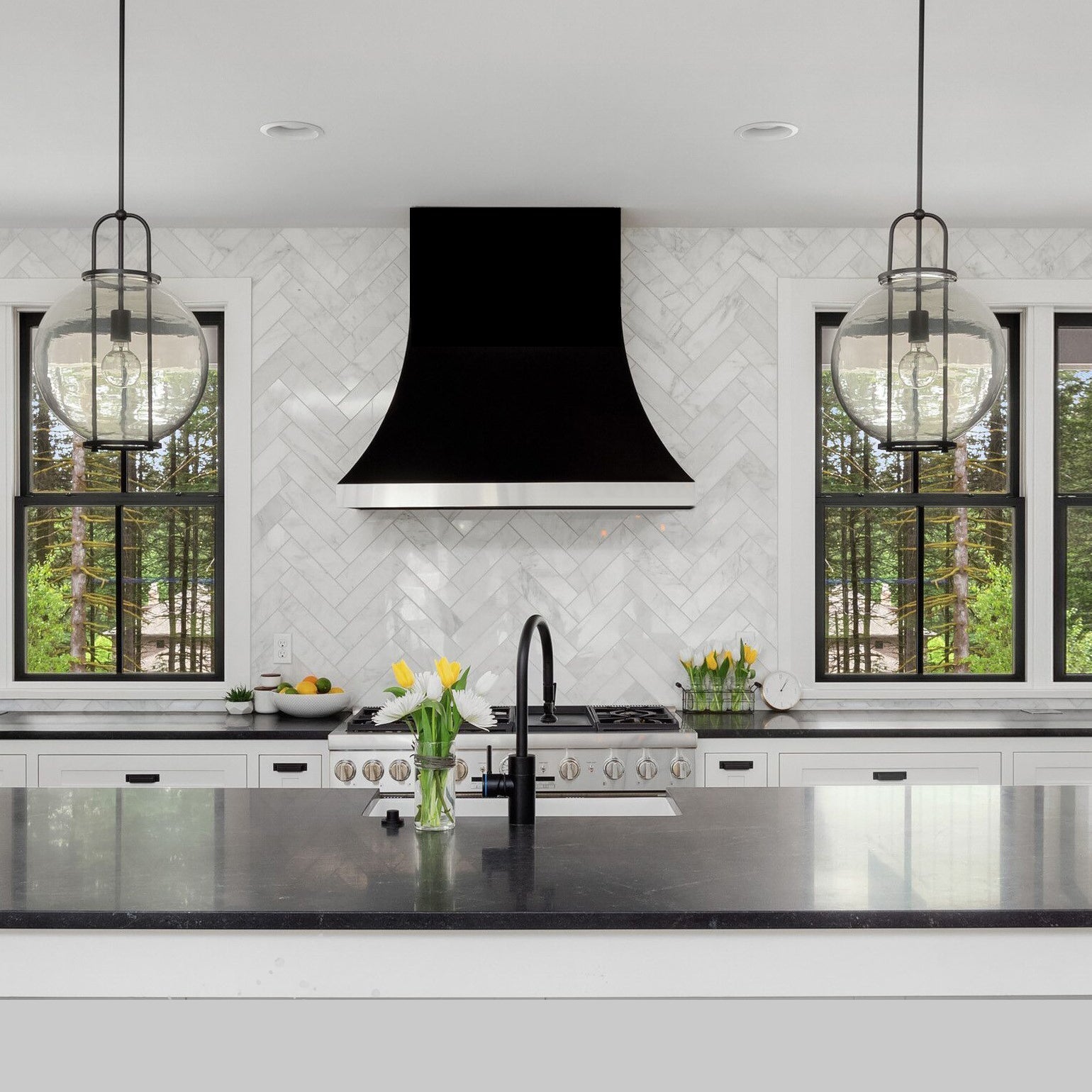 SINDA Custom SRH35 BP Stainless Steel Range Hood for Kitchen - Professional Grade Ventilation for Home Cooking & Restaurant Use