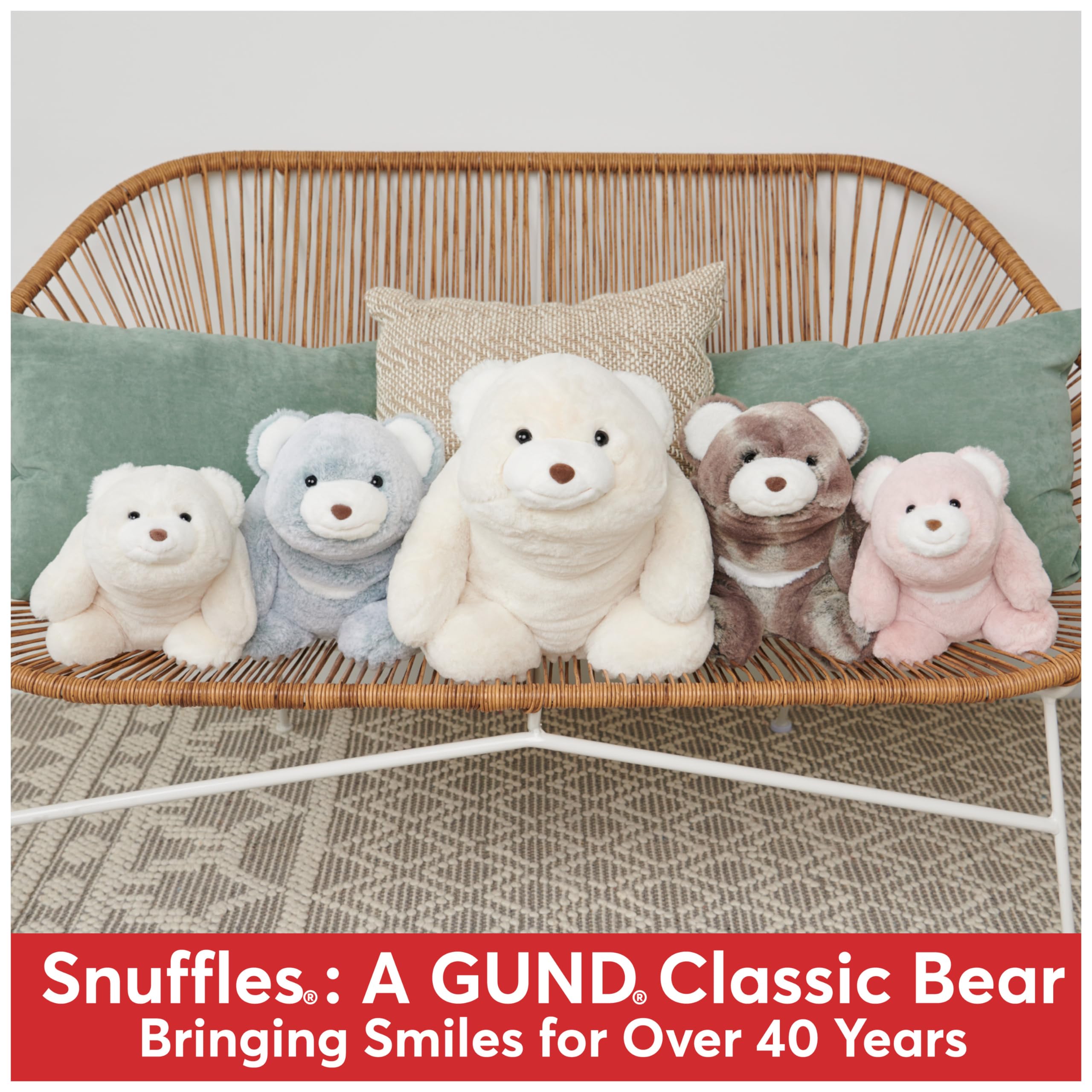 GUND Original Snuffles Teddy Bear - Soft Purple Stuffed Animal Plush Toy for Kids Ages 1+ (10 Inch) | Perfect for Cuddling, Baby Gifts & Nursery Decor