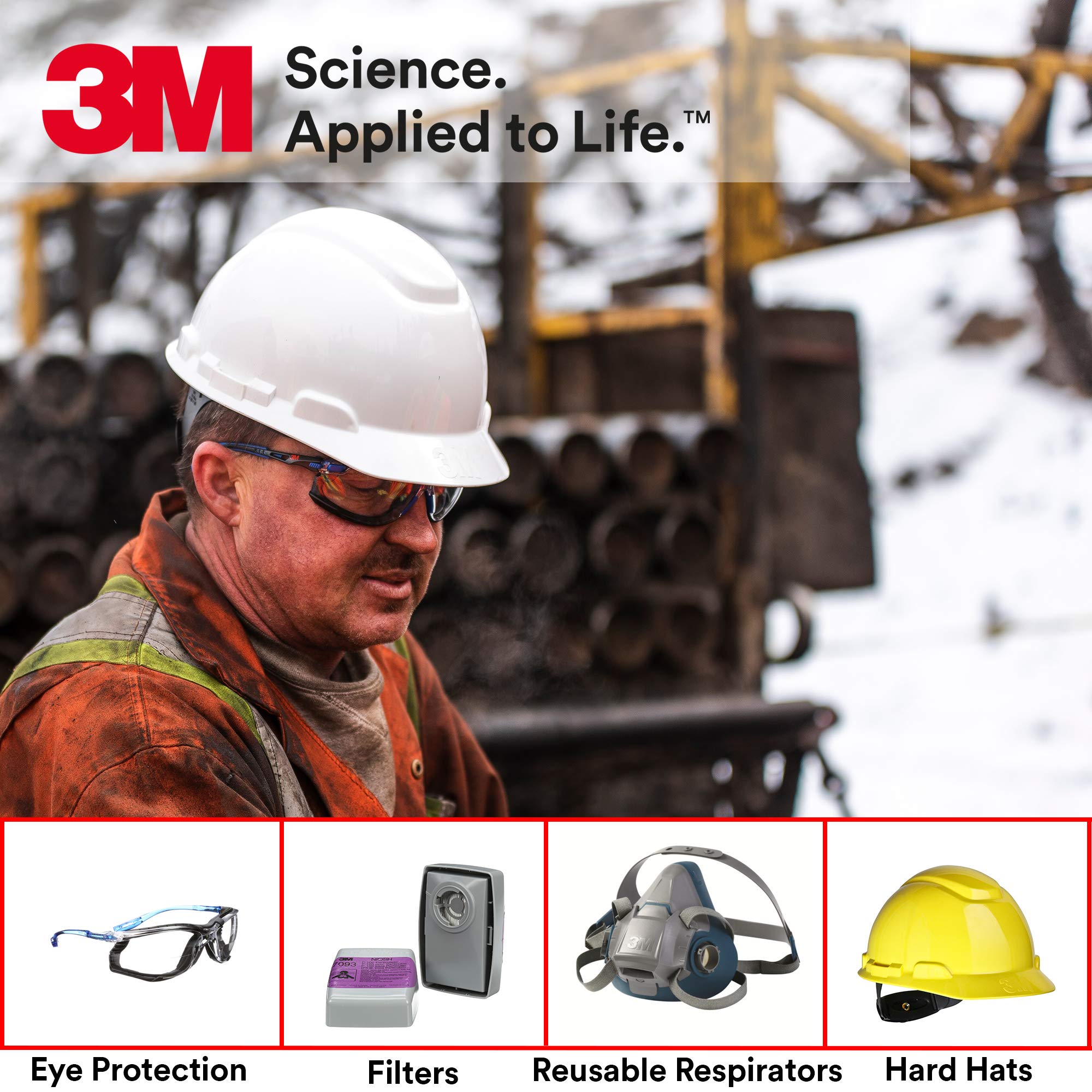 3M Virtua Safety Glasses - ANSI Z87.1 Certified, Clear Hard Coat Lens & Frame, Unisex Protective Eyewear for Indoor/Outdoor Use | Lightweight, Wraparound Design with UVA/UVB/UVC Protection | Ideal for Construction, Lab Work, Woodworking & DIY Projects