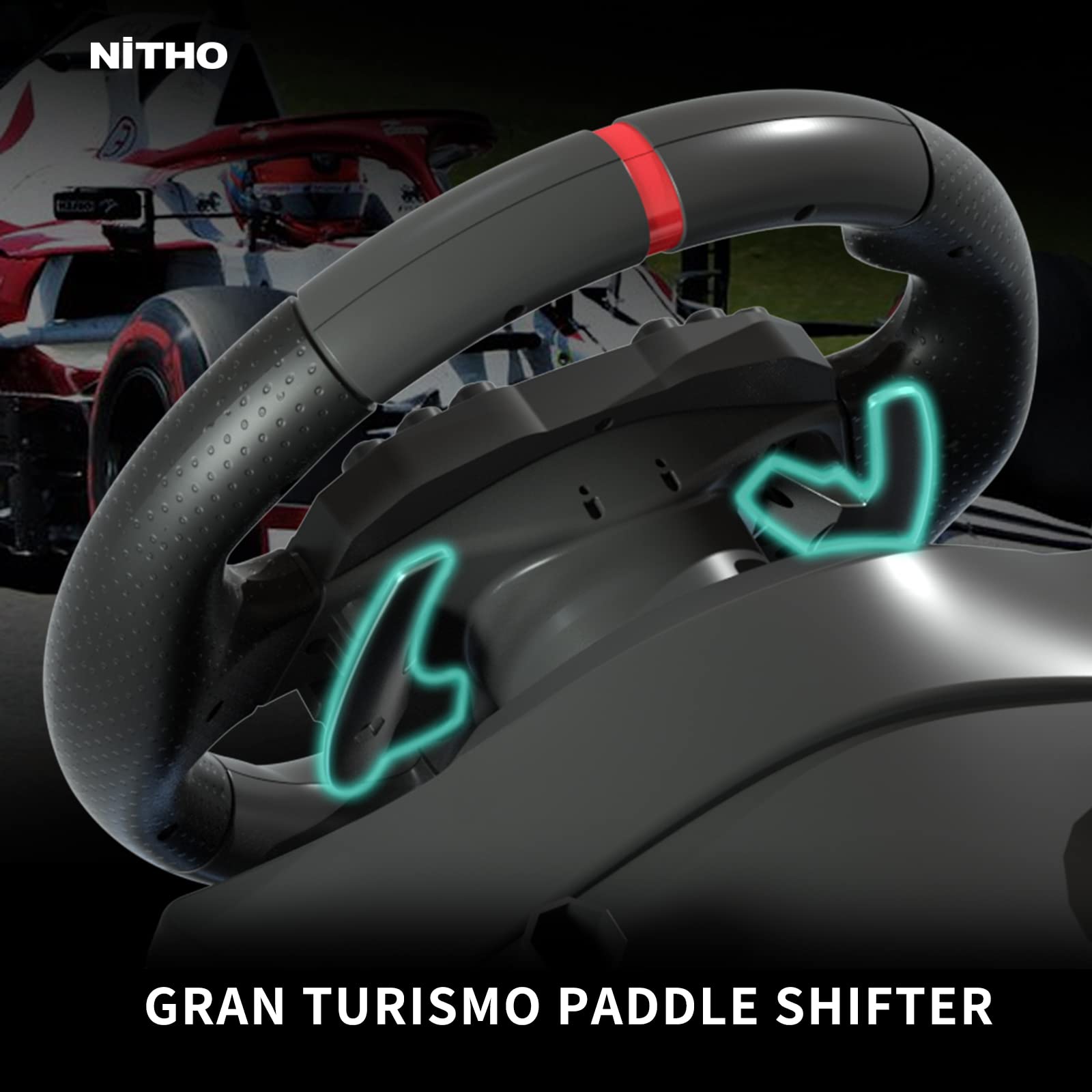 NITHO Drive Pro ONE 270 Degree Gaming Steering Wheel with Pedals & Shifter - Compatible with PS4, PC, Xbox One, Xbox Series X/S & Switch - Zero Dead Zone Racing Wheel for Simulation Games & Drifting