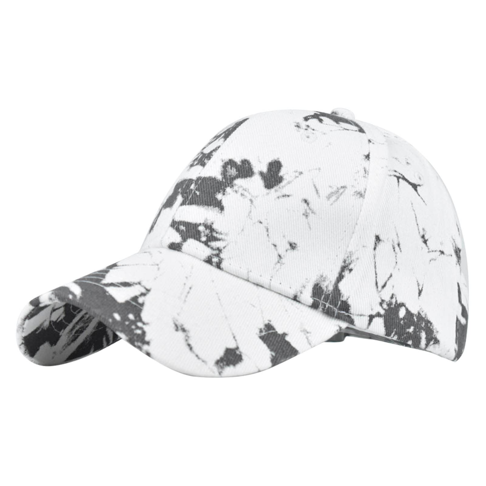 OSTELY Women's Casual Tie-Dye Printed Colorful Baseball Cap with Flames - Stylish Peaked Visor Hat for Outdoor Sports, Beach & Summer Fashion