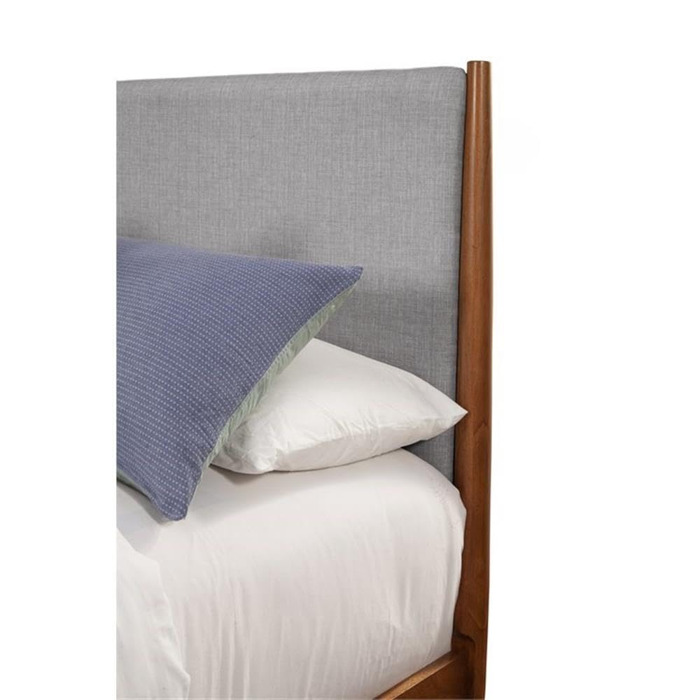 Home Square 3-Piece Queen Bedroom Set - Acorn Brown Panel Bed with Nightstand | Perfect for Master Bedrooms, Guest Rooms & Small Spaces