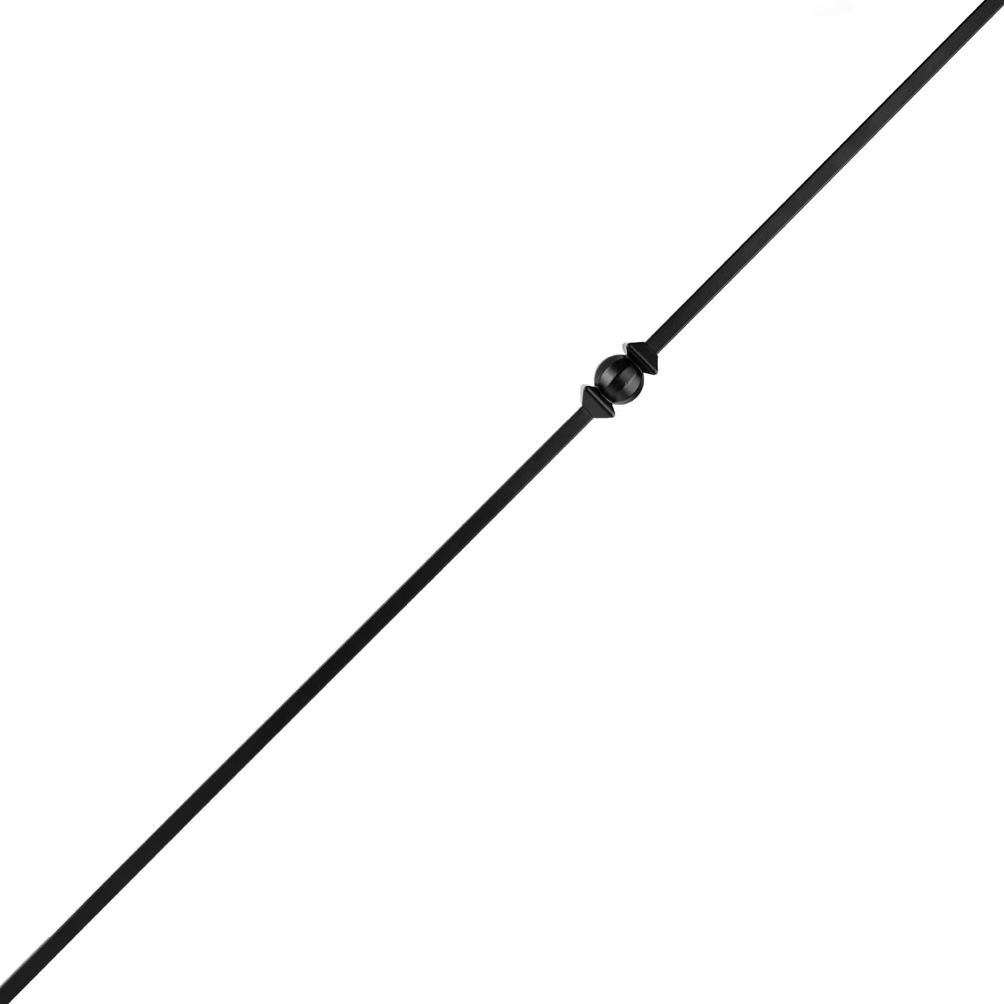 Nuvo Iron SQI1BS-MP12 Black Interior Baluster - Decorative Stair Railing Spindles for Home Staircase, Porch, Loft & Indoor Decor