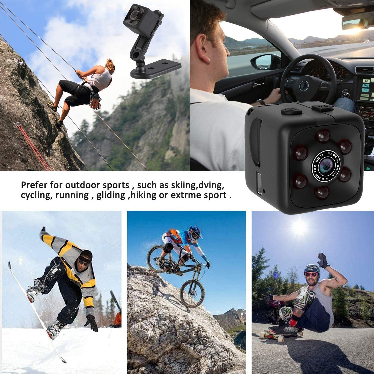 Mini Spy Camera with 32GB SD Card - HD Hidden Camera with Night Vision & Motion Detection | Wireless Nanny Cam for Home Security, Baby Monitor, Pet Surveillance & Office Use
