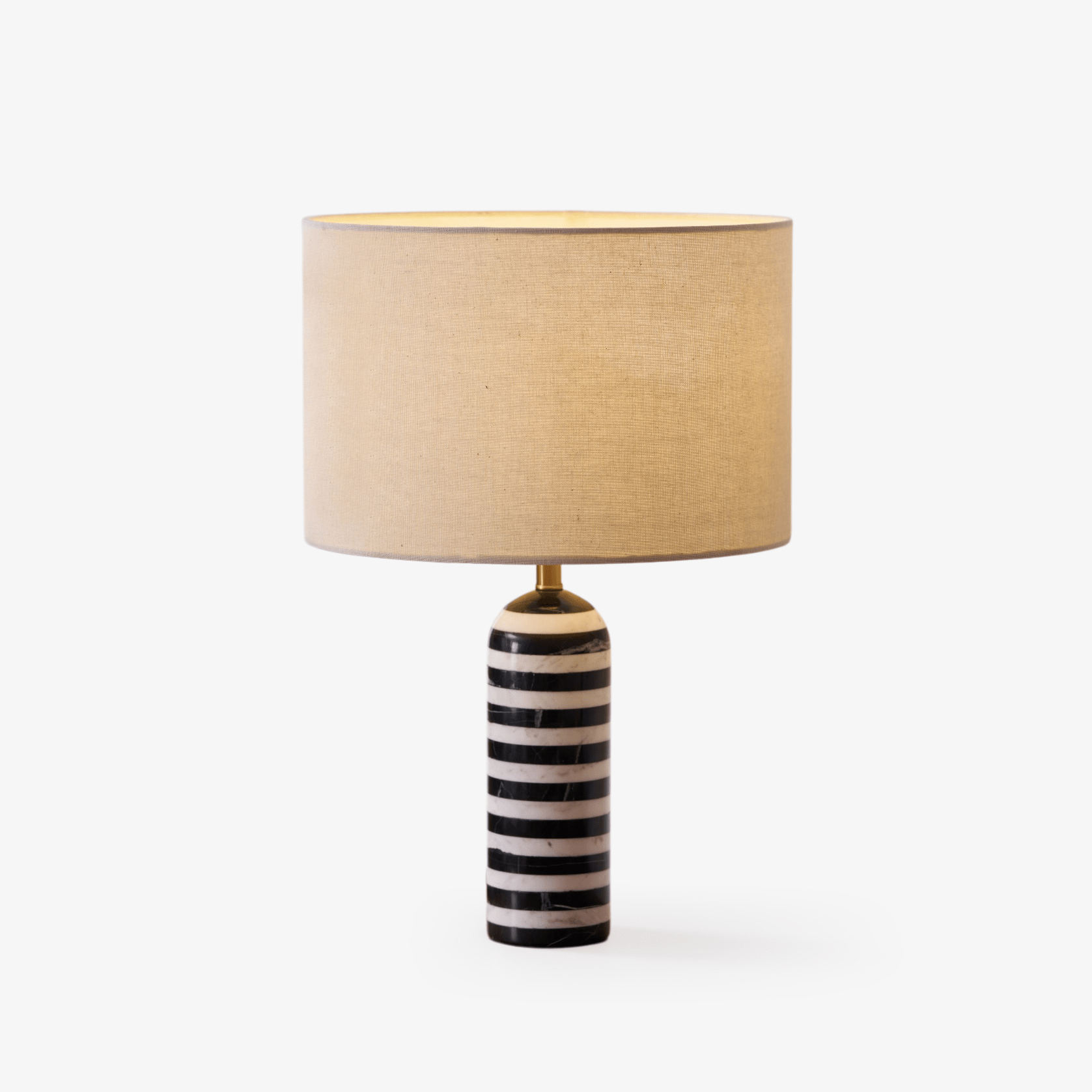 Elegant Tuxedo Marble Table Lamp - Modern Home & Office Decor Lighting for Bedroom, Living Room, Study - Dimmable LED Desk Lamp with USB Port