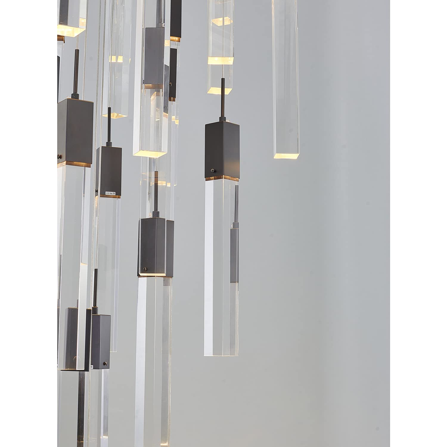 FAL Series 8-Light Rose Gold Chandelier - Elegant Crystal Ceiling Light Fixture for Dining Room, Bedroom, Living Room Decor
