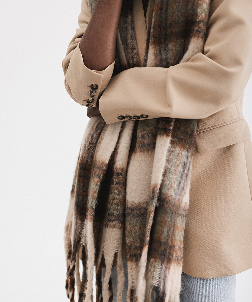 Soft & Chunky Mik Oversized Knit Scarf for Women - Winter Warm Fashion Accessory - Perfect for Cold Weather, Travel & Outdoor Activities