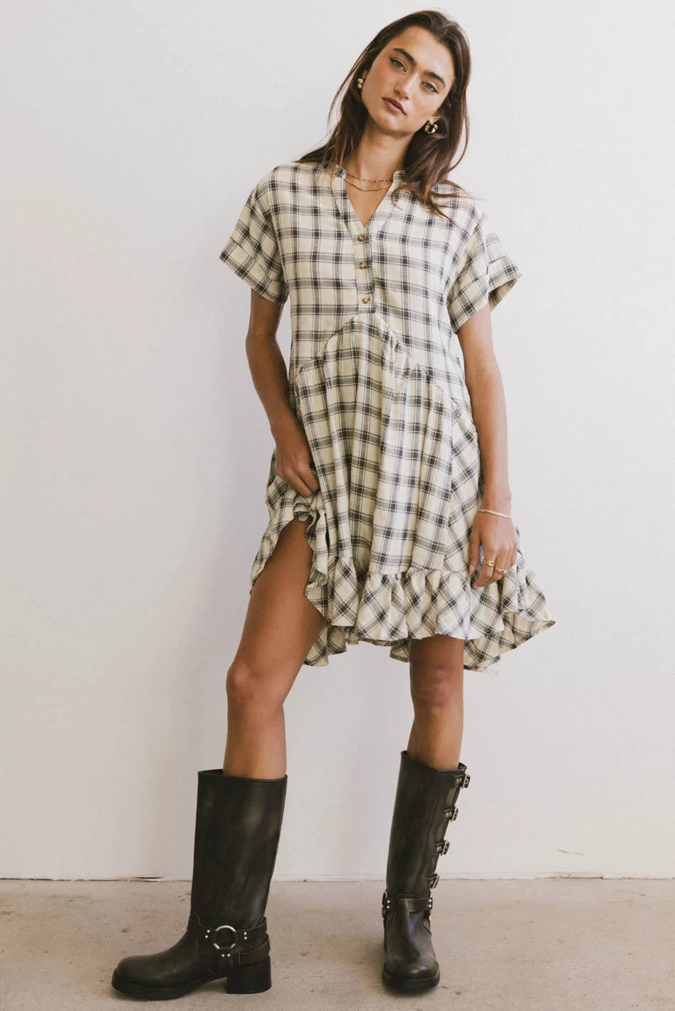 Loli Plaid Mini Dress - Cute Tartan Skater Dress for Women | Perfect for Parties, Dates & Casual Outings | FINAL SALE