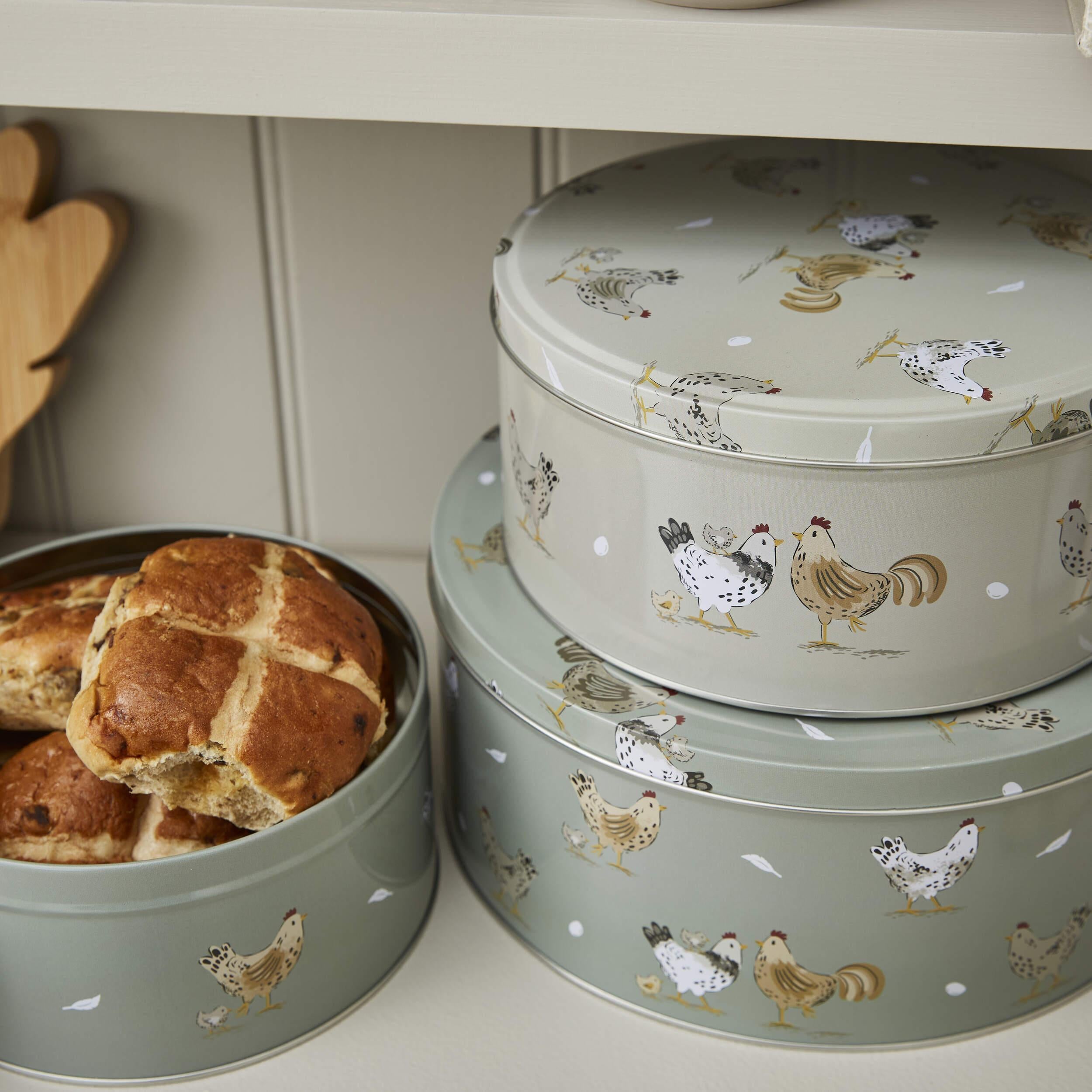 Hen House Lane Set of 3 Round Cake Pans - Premium Non-Stick Baking Tins for Cakes, Pies & Desserts - Perfect for Home Baking, Birthday Parties & Holiday Treats