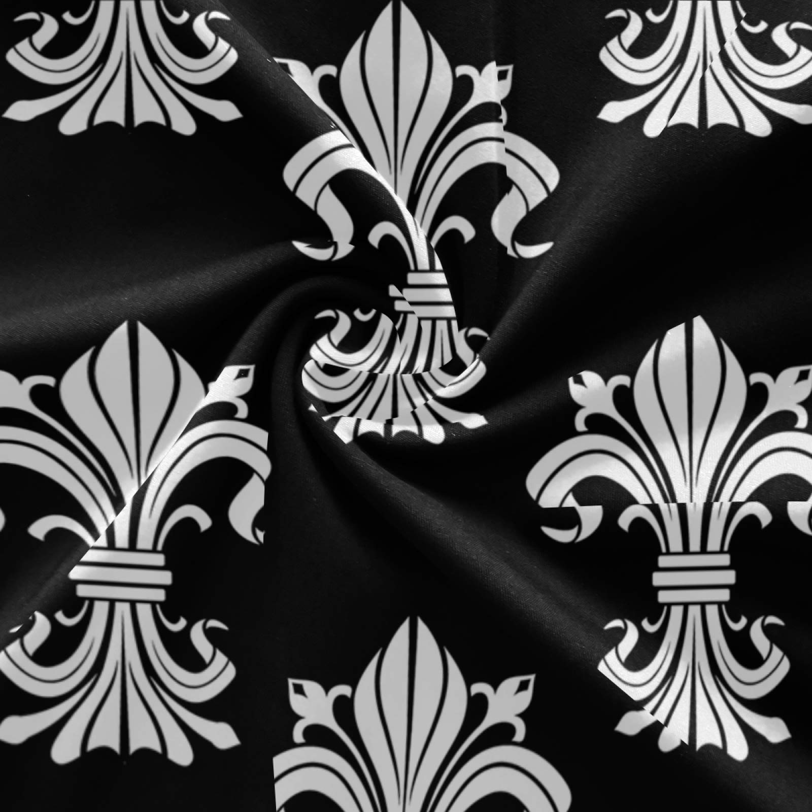 Victorian Fleur De Lis Yoga Pants - High Waist Tummy Control Leggings with Pockets for Workout & Running