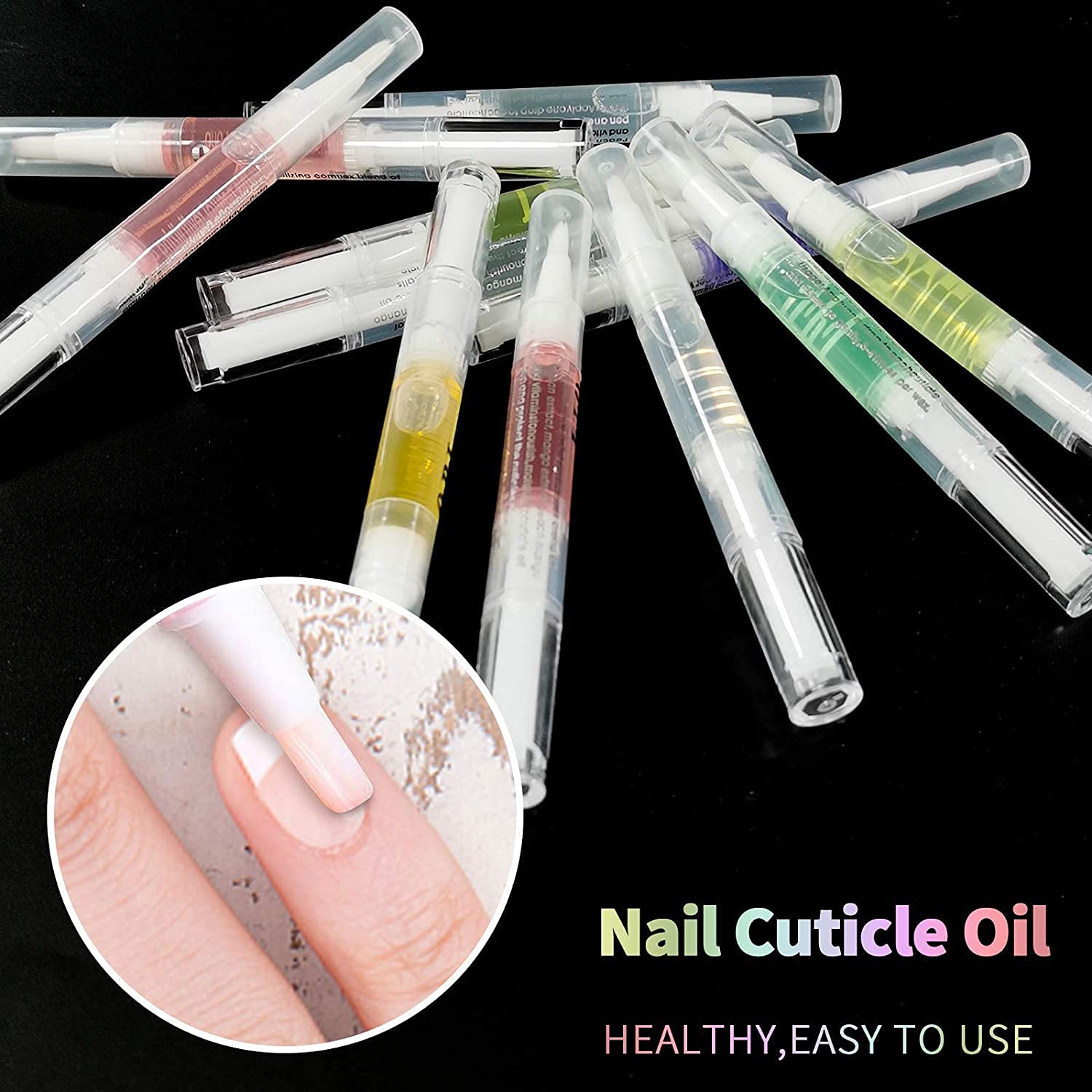NAILWIND Nail Cuticle Oil Pen - Hydrating Cuticle Revitalizer with Soft Brush for Dry, Damaged Nails | Fruity Moisturizing Treatment Gel | Bulk Pack for Salon & Home Use | Perfect for Manicures, Pedicures & Nail Care Routine