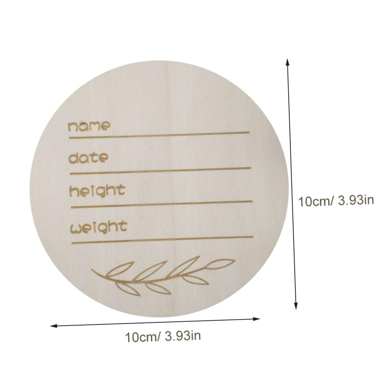 Wooden Baby Name Sign - Round Nursery Decor for Birth Announcement & Gifts