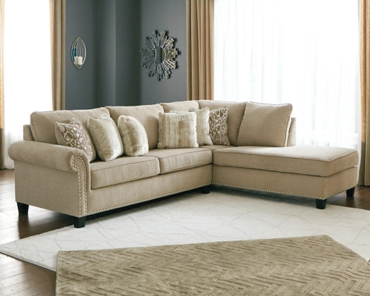 Dovemont 2-Piece Sectional Sofa with Right-Hand Facing Chaise Lounge - Modern Living Room Furniture for Small Spaces & Apartments