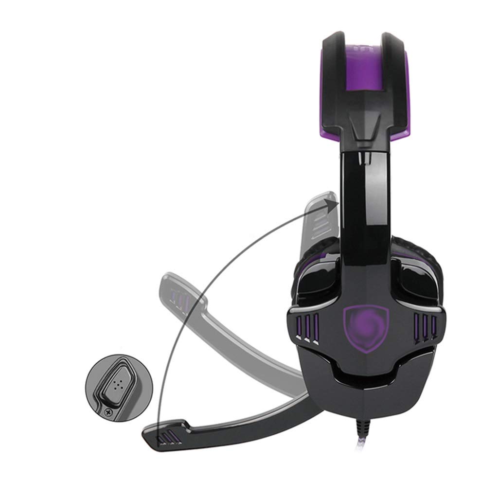 Best 3.5mm Gaming Headset with Mic for PC, PS4, Xbox One, Nintendo Switch, Laptop & Mac - Over-Ear Headphones with Flexible Microphone, Volume Control & Sweat-Resistant Design - Perfect for Online Gaming, Streaming & Esports